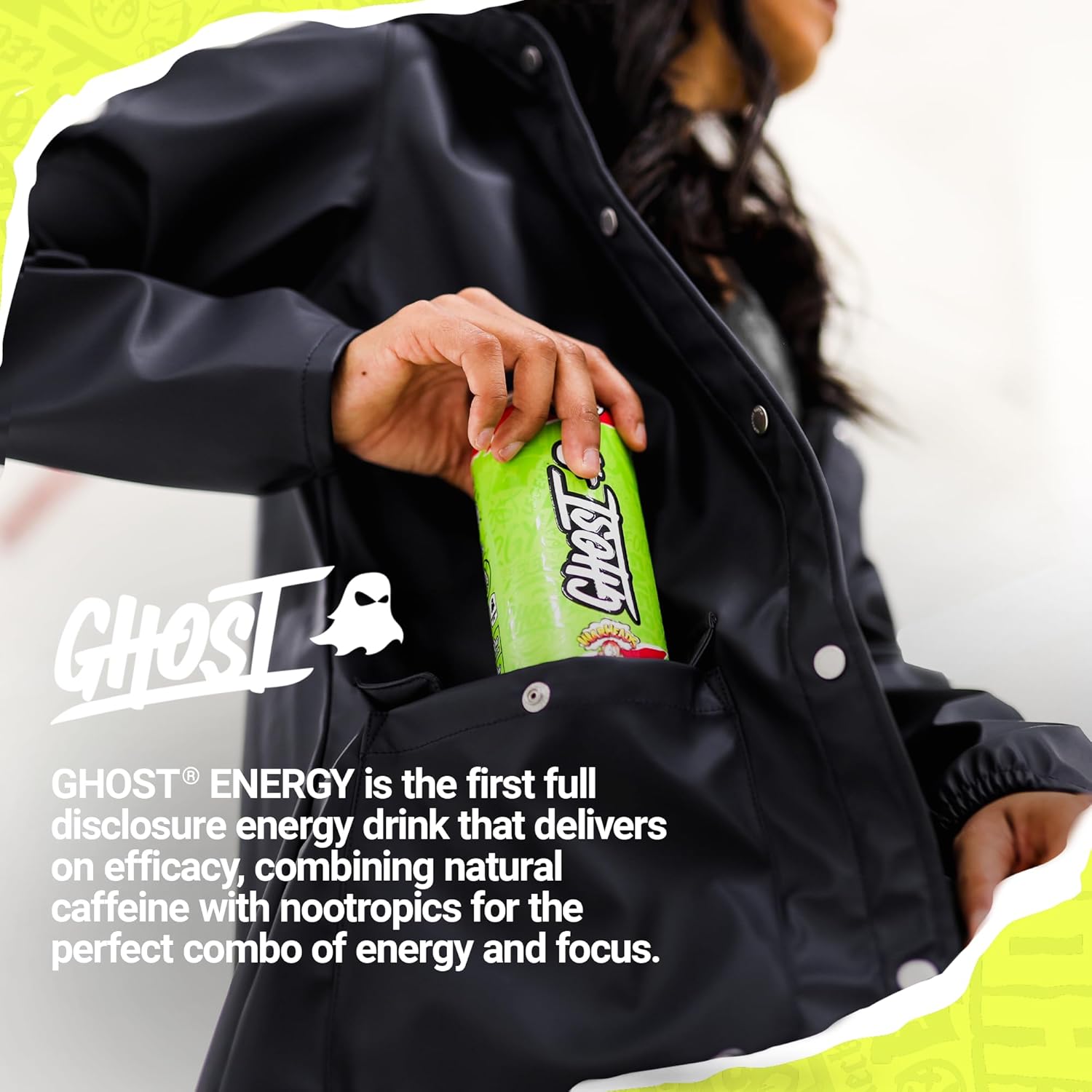 Foto 7 pulgar | Ghost Energy Bebida Energética 16 Onz 12 Latas Warheads Sour Watermelon