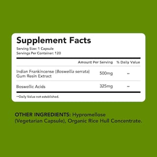 Foto 7 | Suplemento Amandean Extracto De Boswellia Serrata 500 Mg 120 Cápsulas - Venta Internacional.