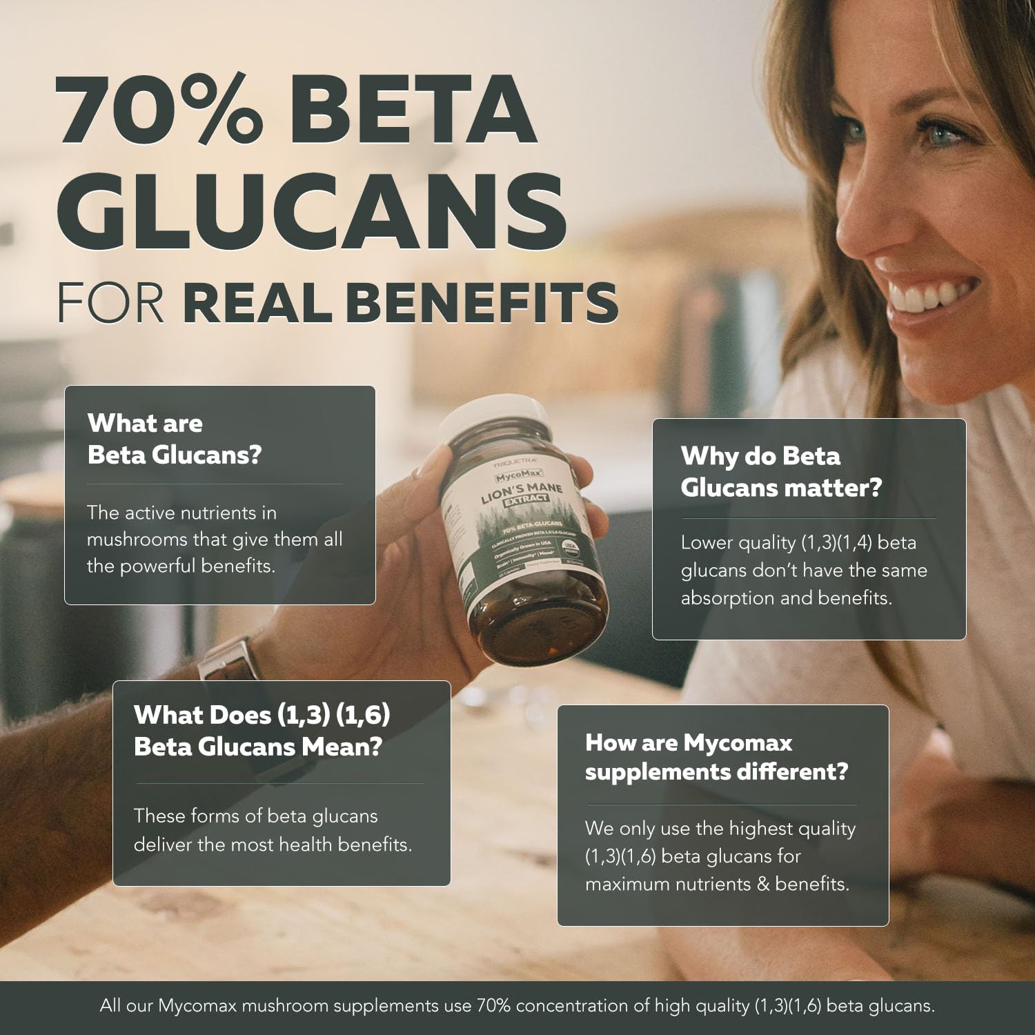Foto 5 pulgar | Suplemento Triquetra Health Mycomax Lions Mane 500 Mg - Venta Internacional.