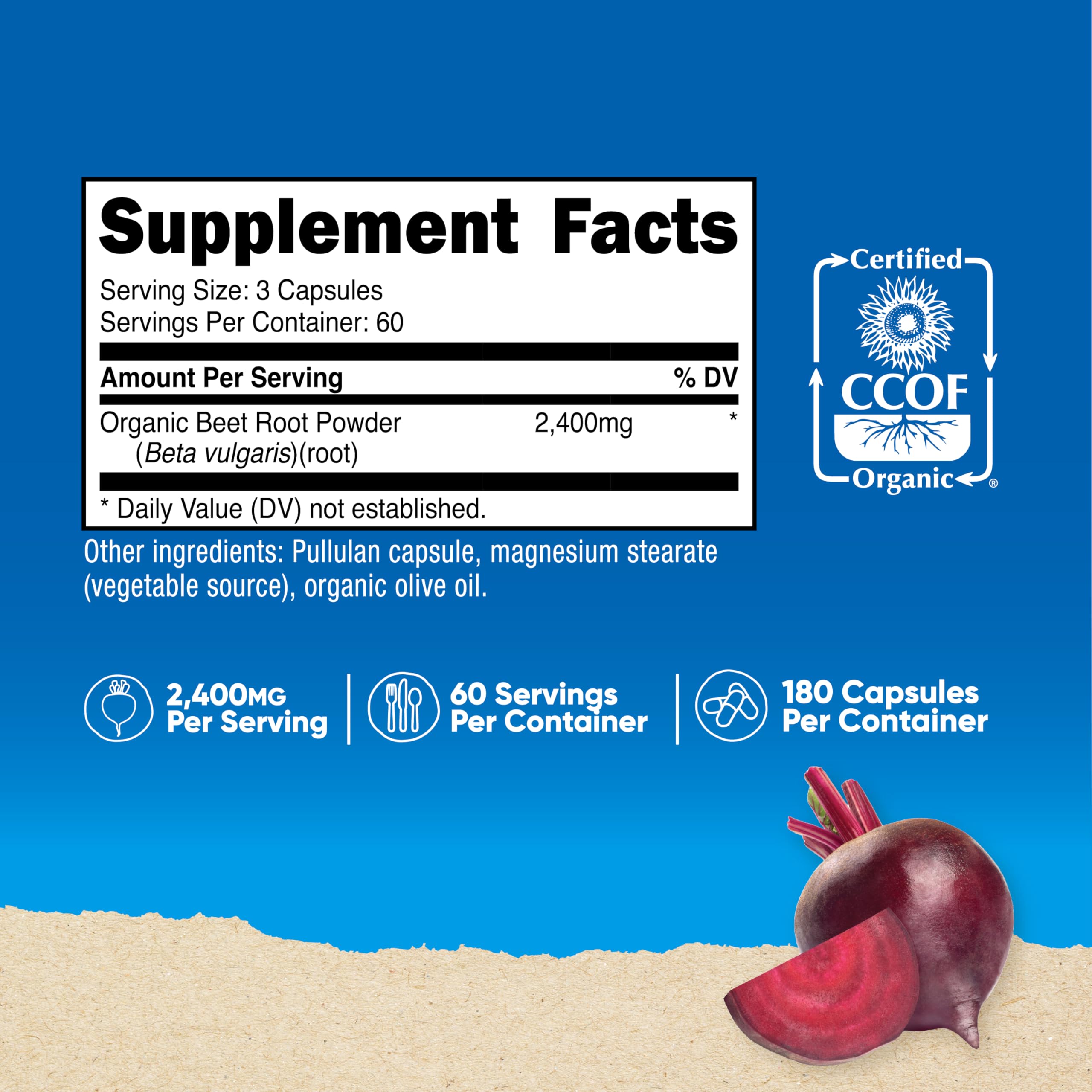 Foto 3 pulgar | Suplemento Nutricost De Raíz De Remolacha 2400 Mg 180 Cápsulas - Venta Internacional.