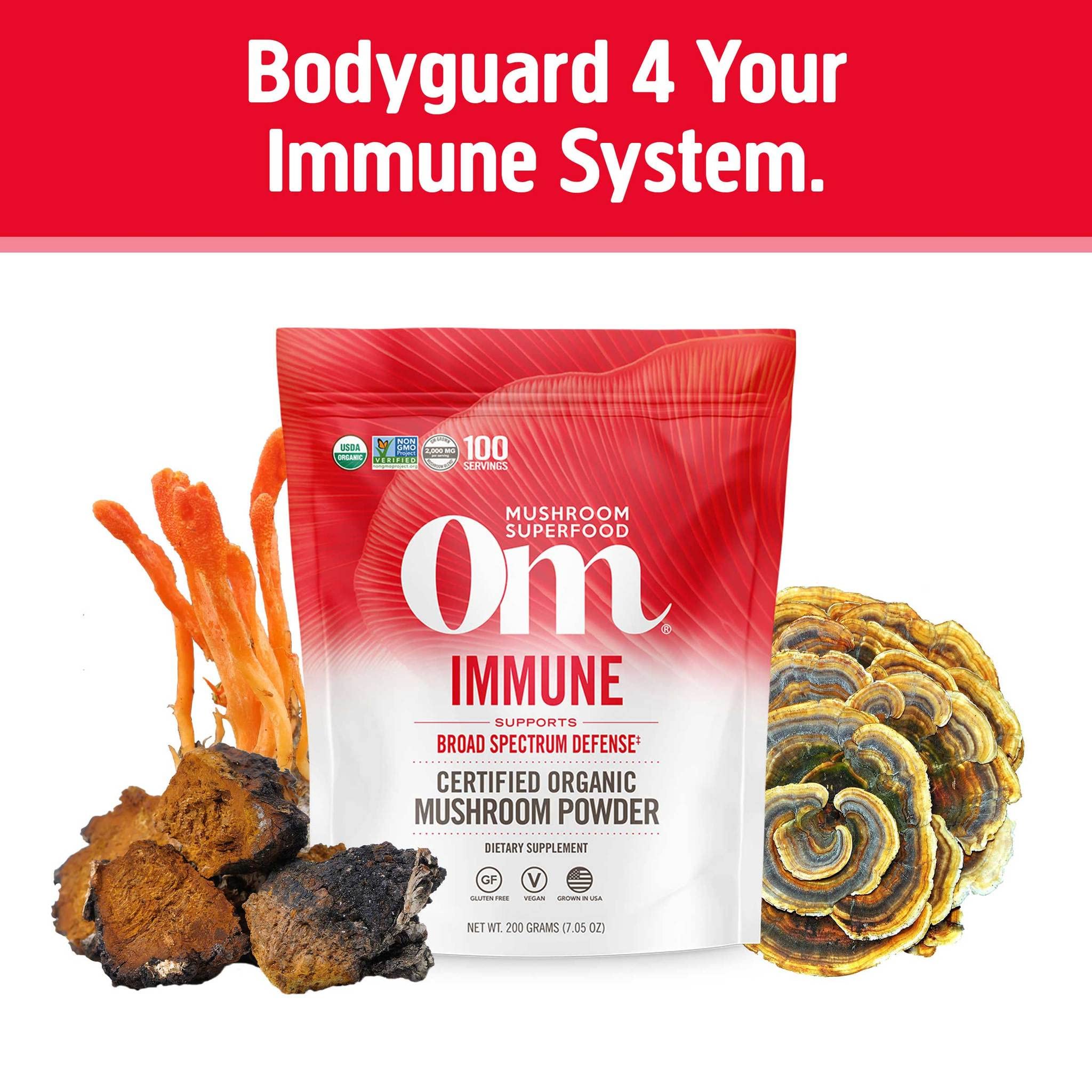 Foto 3 pulgar | Suplemento Om Mushroom Superfood Immune Blend 200 G - Venta Internacional.