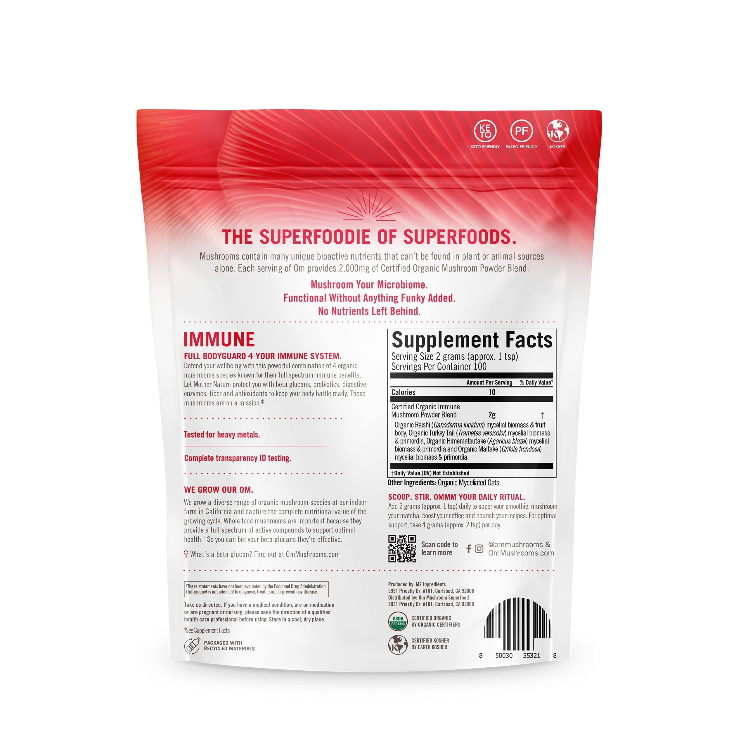 Foto 8 pulgar | Suplemento Om Mushroom Superfood Immune Blend 200 G - Venta Internacional.
