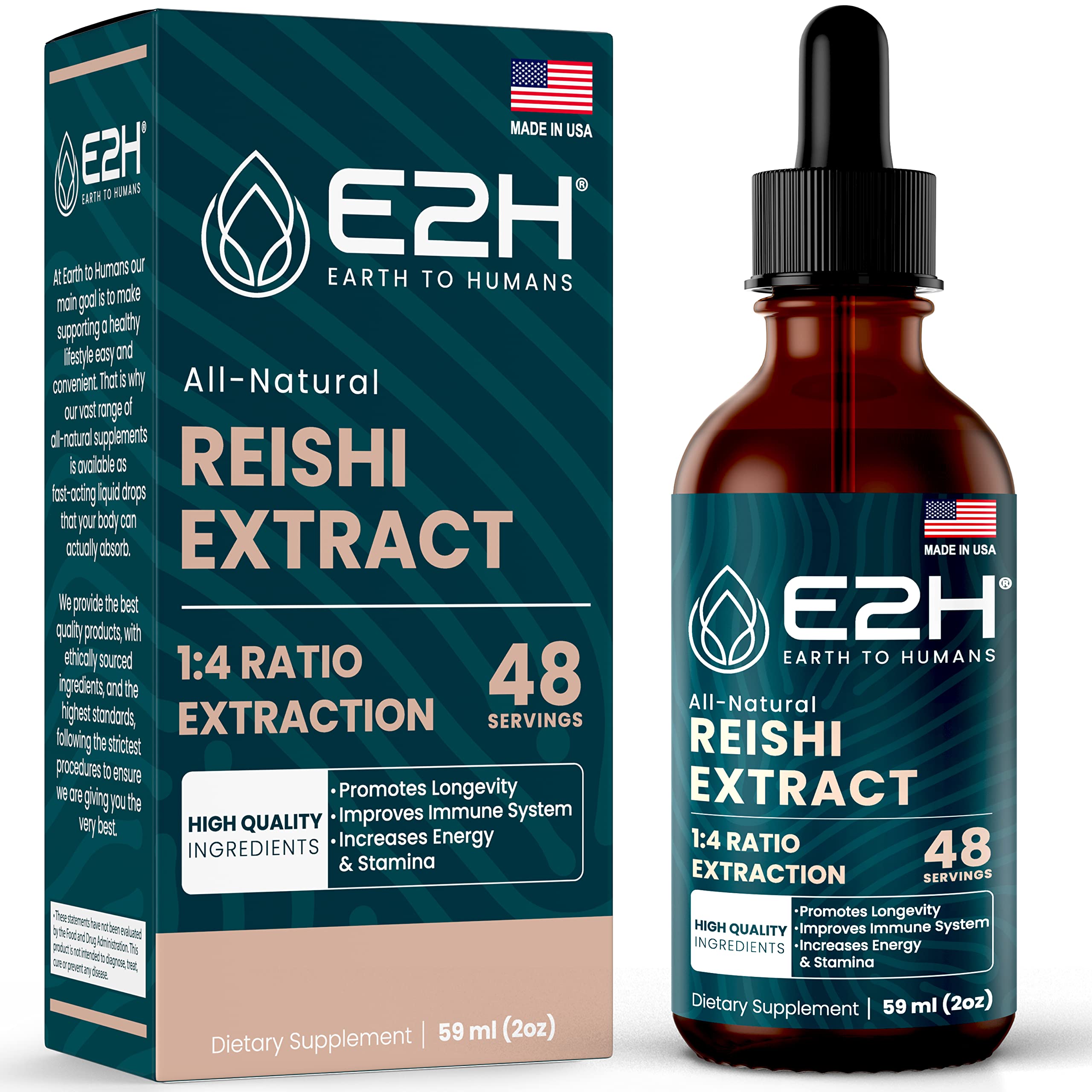 Foto 2 pulgar | Suplemento E2h De Extracto De Hongo Reishi De 60 Ml Que Promueve La Longevidad - Venta Internacional.