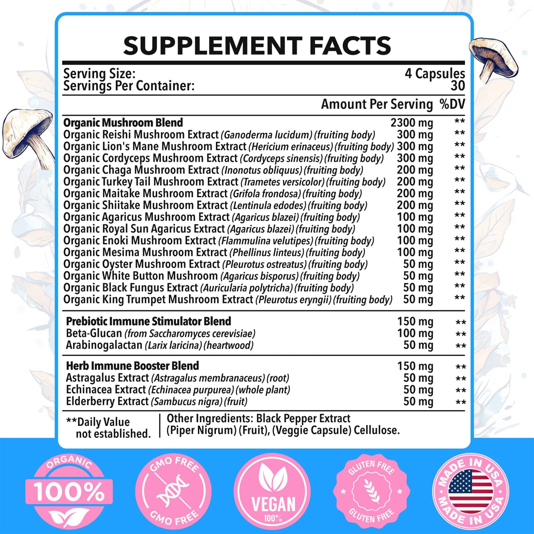 Foto 3 pulgar | Suplemento Dmeisy Mushroom 2600 Mg Con Melena De León Y Cordyceps - Venta Internacional.
