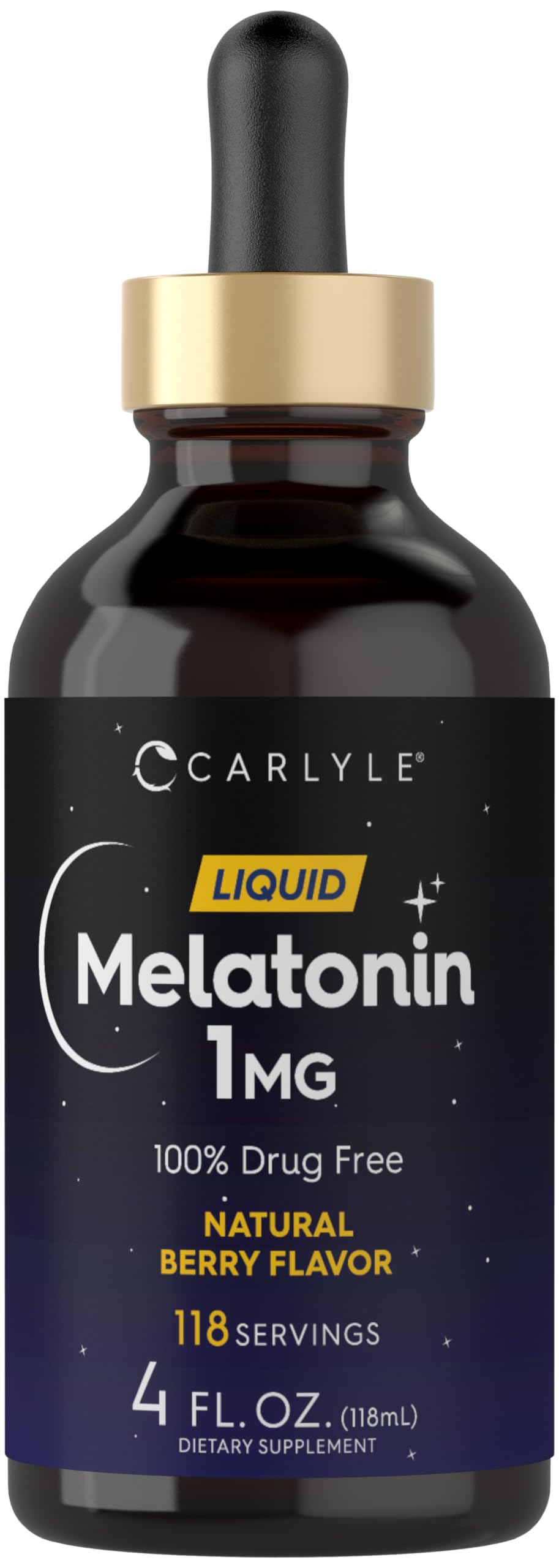 Foto 2 pulgar | Suplemento Líquido De Melatonina Carlyle, 1 Mg, 120 Ml, Bayas Naturales - Venta Internacional.
