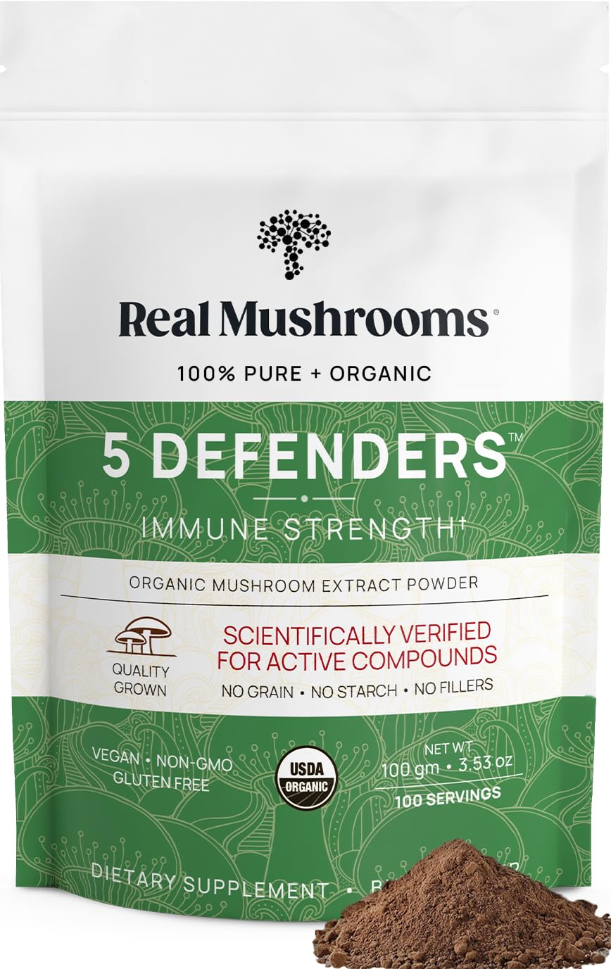 Foto 2 pulgar | Suplemento En Polvo Real Mushrooms 5 Defenders 100% Orgánico - Venta Internacional.
