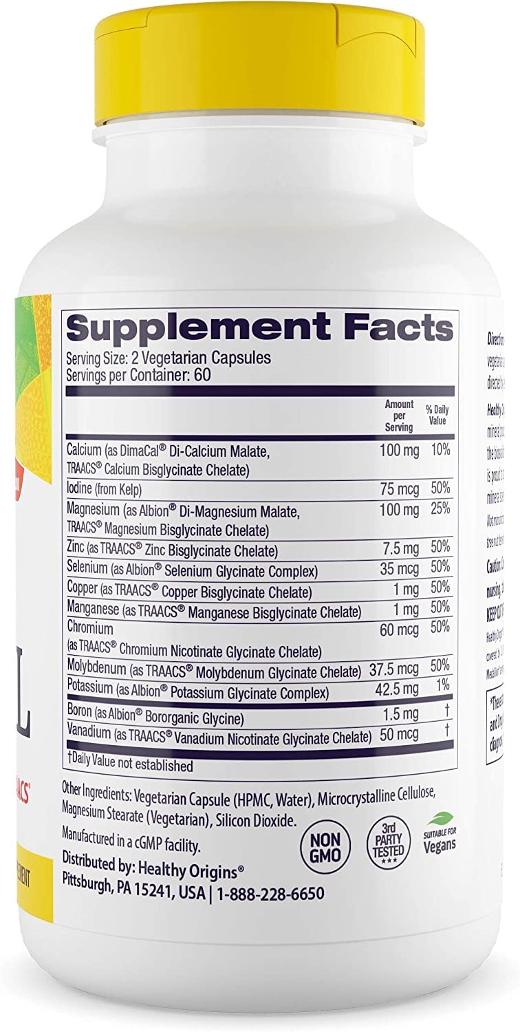 Foto 2 | Suplemento De Minerales Quelatados Healthy Origins, 120 Cápsulas - Venta Internacional.