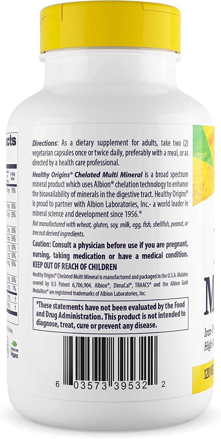 Foto 4 pulgar | Suplemento De Minerales Quelatados Healthy Origins, 120 Cápsulas - Venta Internacional.