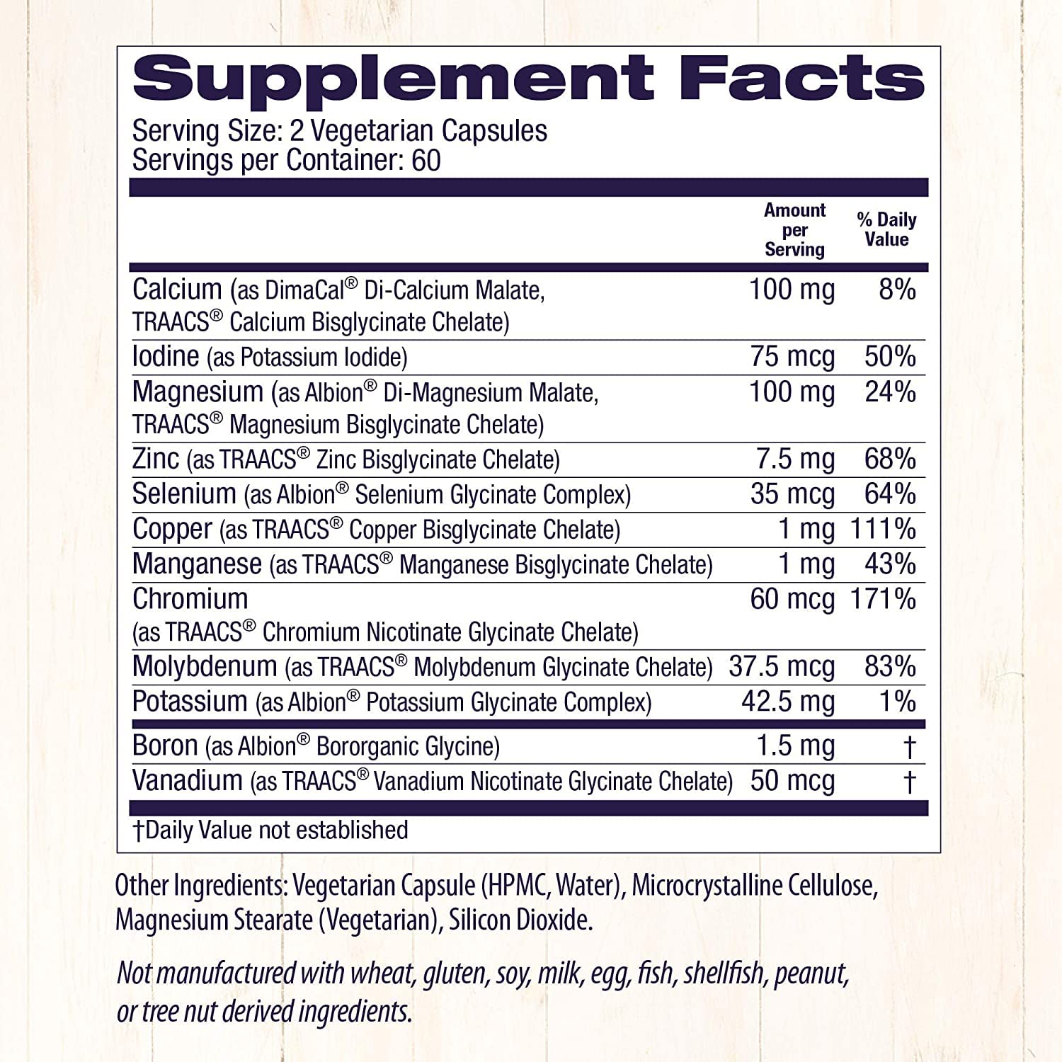 Foto 5 pulgar | Suplemento De Minerales Quelatados Healthy Origins, 120 Cápsulas - Venta Internacional.