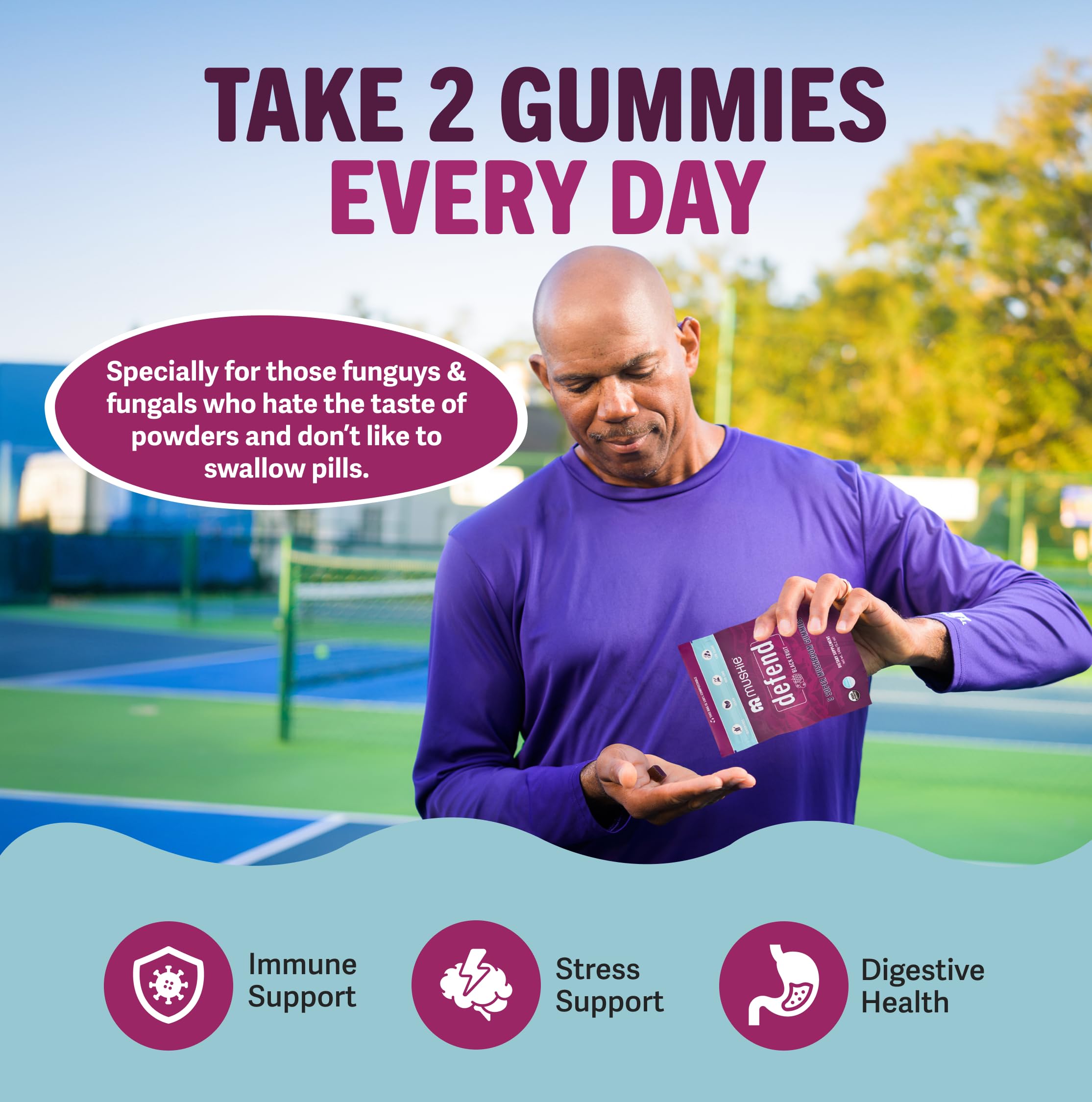 Foto 5 pulgar | Complejo De 5 Superhongos Gummies Mushie 100% Orgánico, 2000 Mg - Venta Internacional.