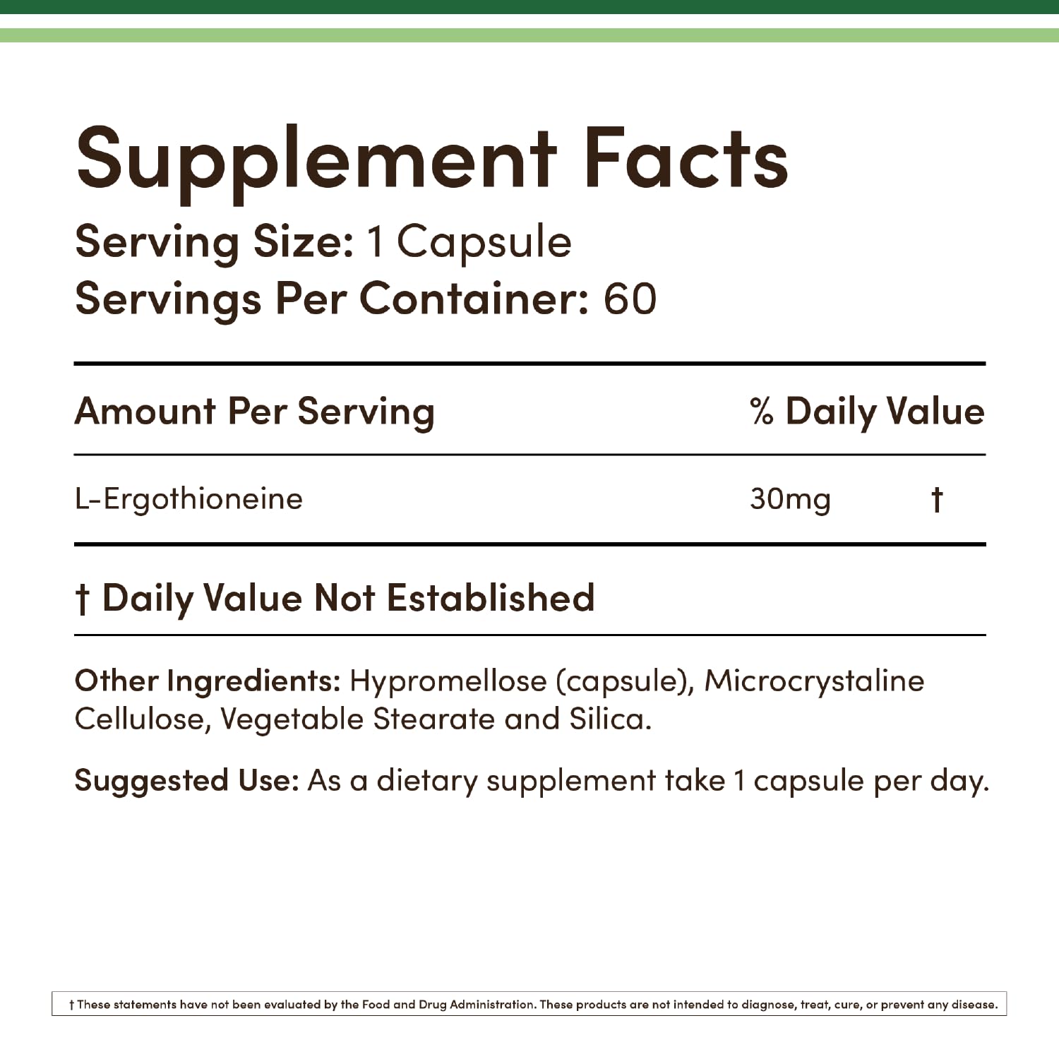 Foto 3 pulgar | Suplemento De Ergotioneína Double Wood 30 Mg 60 Cápsulas - Venta Internacional.