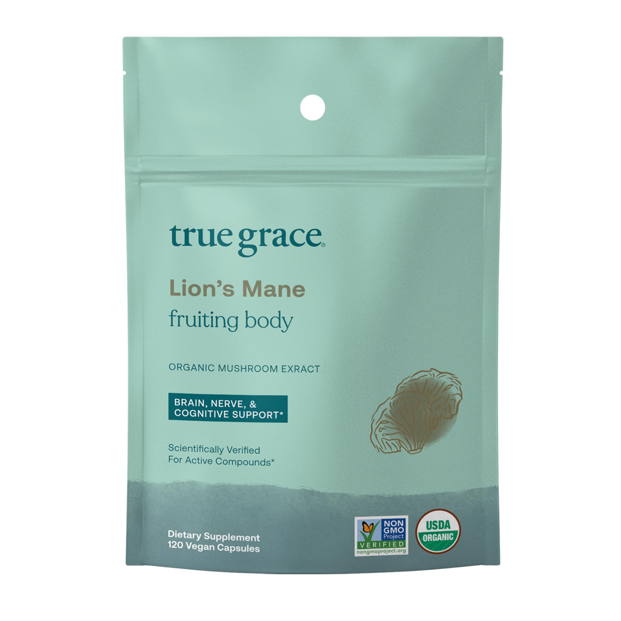 Foto 1 | Suplemento True Grace Mushroom Lion's Mane 120 Cápsulas - Venta Internacional.