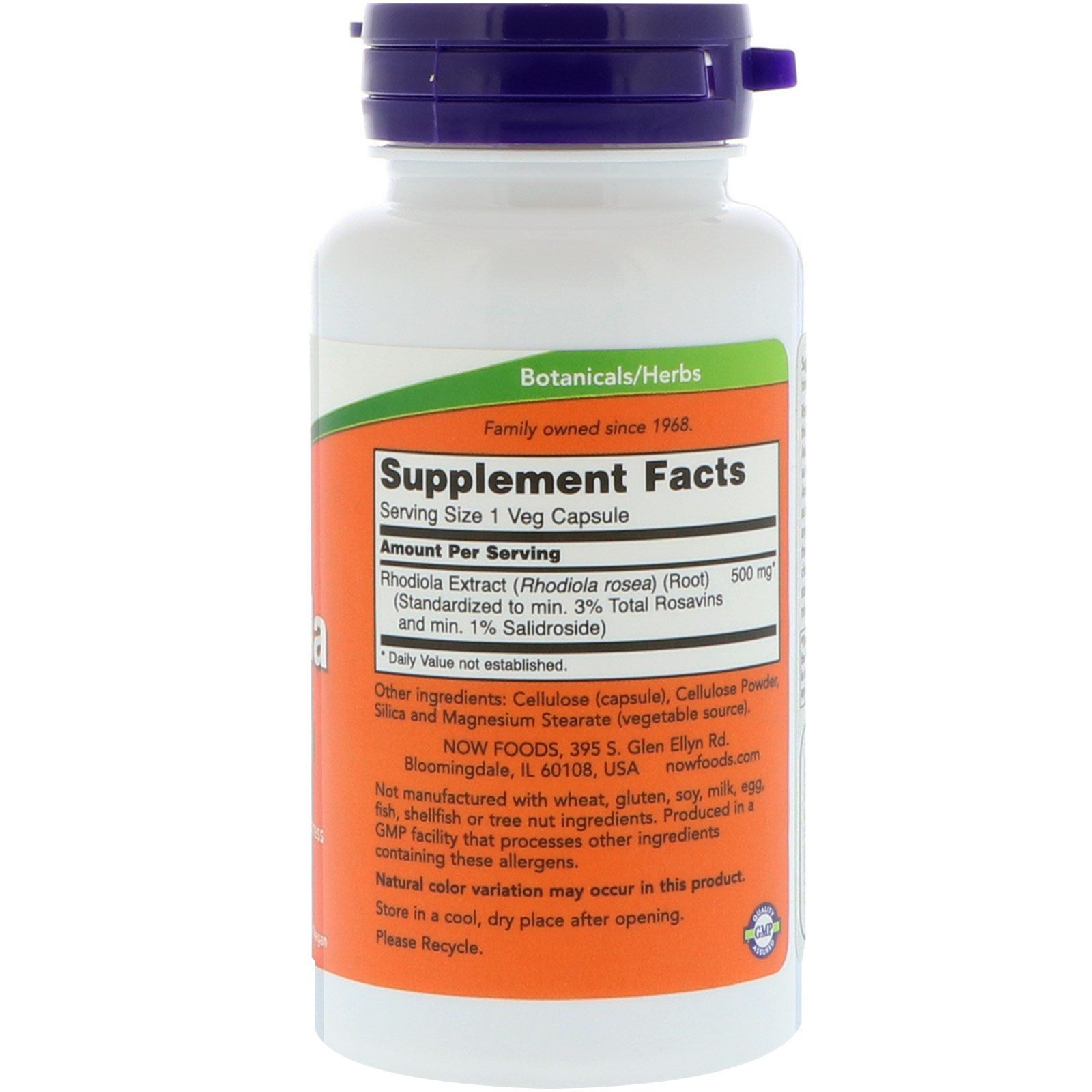Foto 3 pulgar | Supplement Now Foods Rhodiola 500 Mg 60 Cápsulas Vegetarianas (paquete De 3) - Venta Internacional.