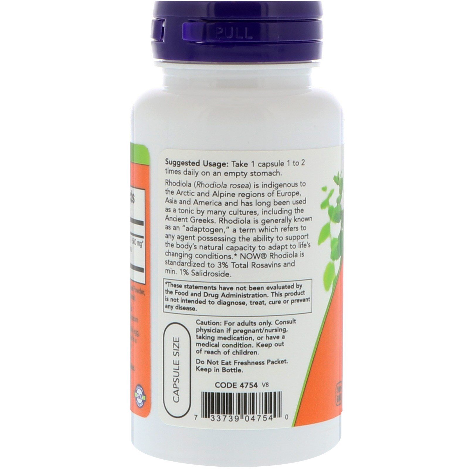 Foto 4 pulgar | Supplement Now Foods Rhodiola 500 Mg 60 Cápsulas Vegetarianas (paquete De 3) - Venta Internacional.