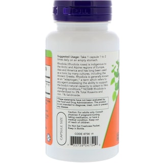 Foto 3 | Supplement Now Foods Rhodiola 500 Mg 60 Cápsulas Vegetarianas (paquete De 3) - Venta Internacional.