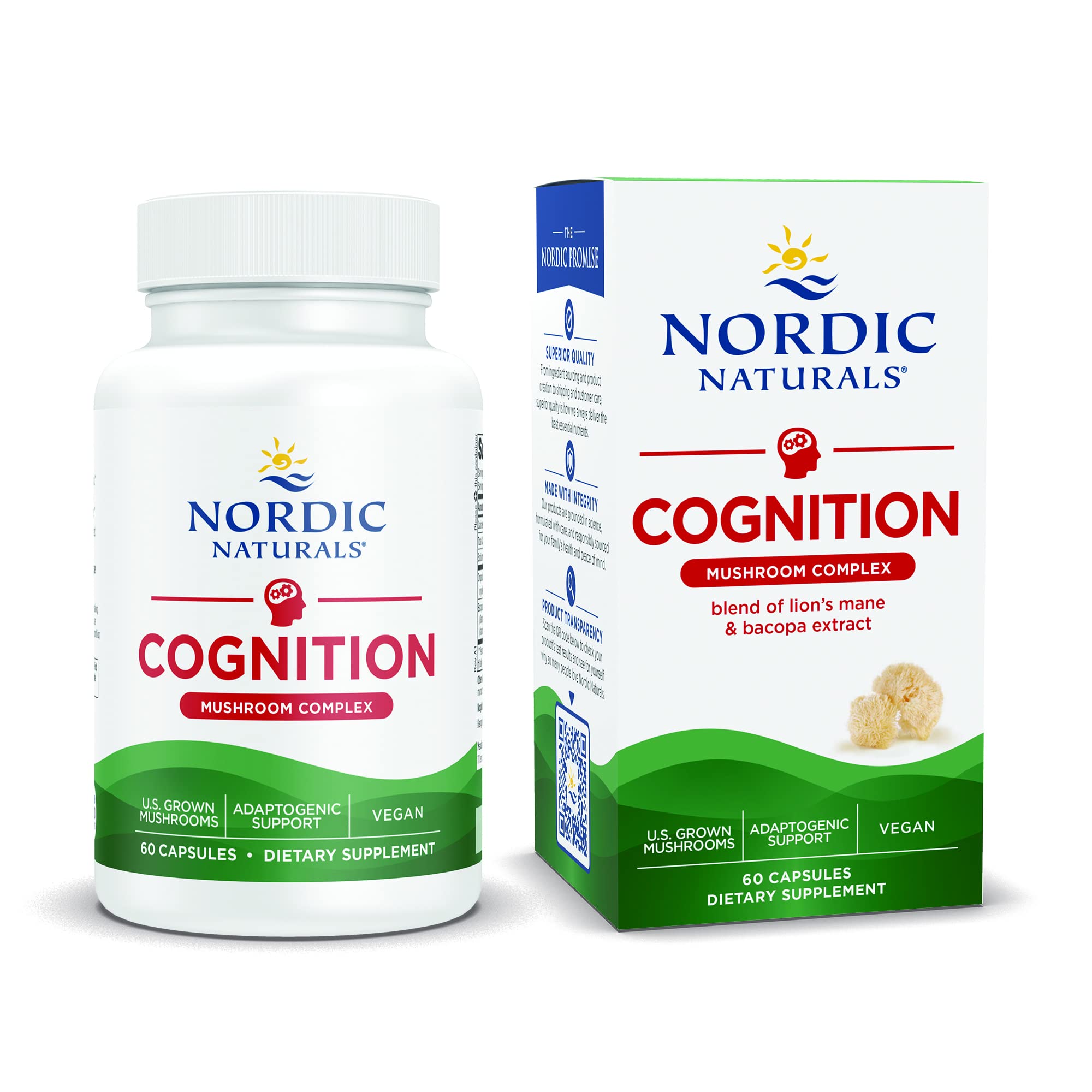 Foto 2 pulgar | Suplemento Nordic Naturals Cognition Mushroom Complex 60 Cápsulas - Venta Internacional.