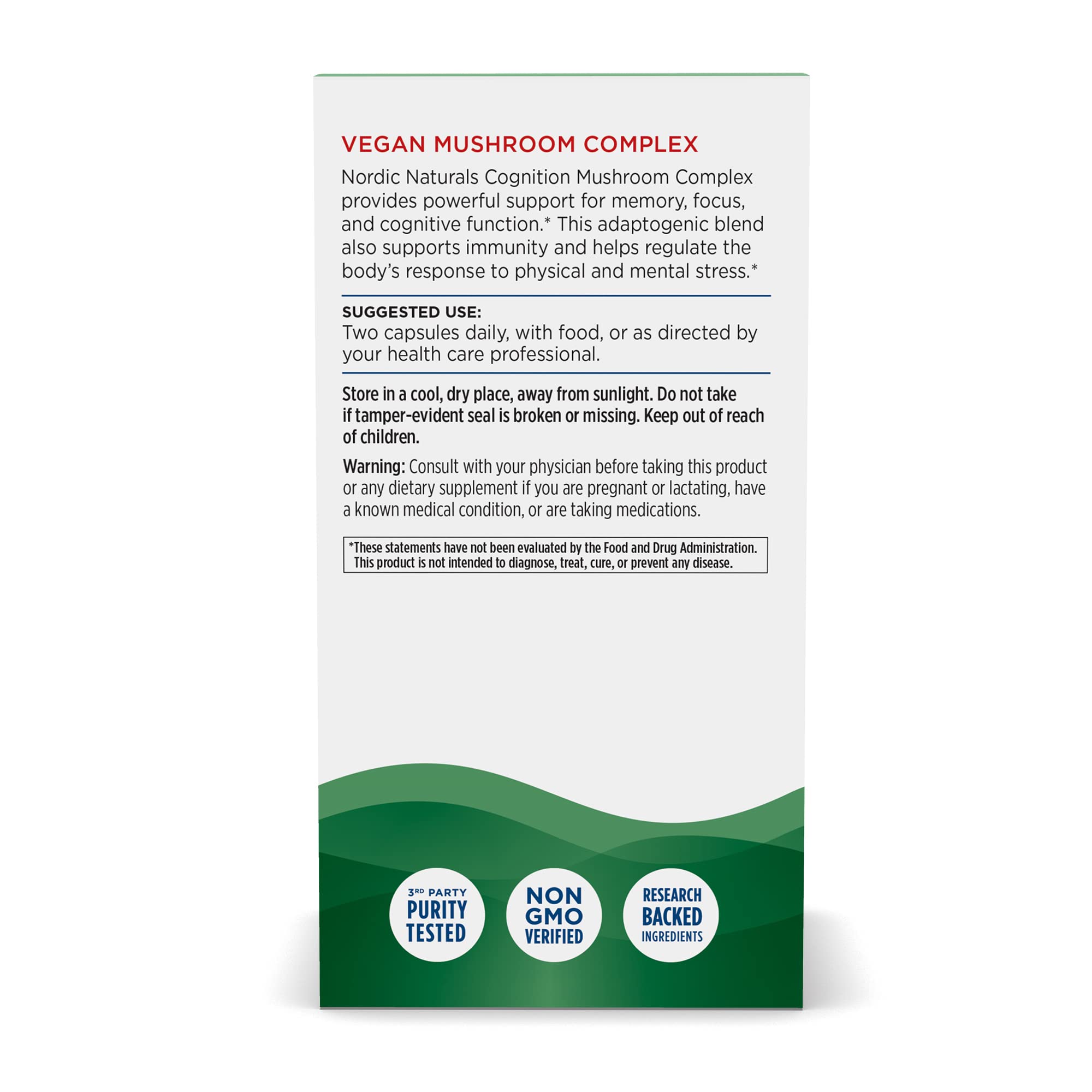 Foto 5 pulgar | Suplemento Nordic Naturals Cognition Mushroom Complex 60 Cápsulas - Venta Internacional.