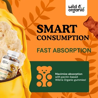 Foto 4 | Suplemento De Gomitas De Hongos Lions Mane Wild & Organic De 1000 Mg - Venta Internacional.