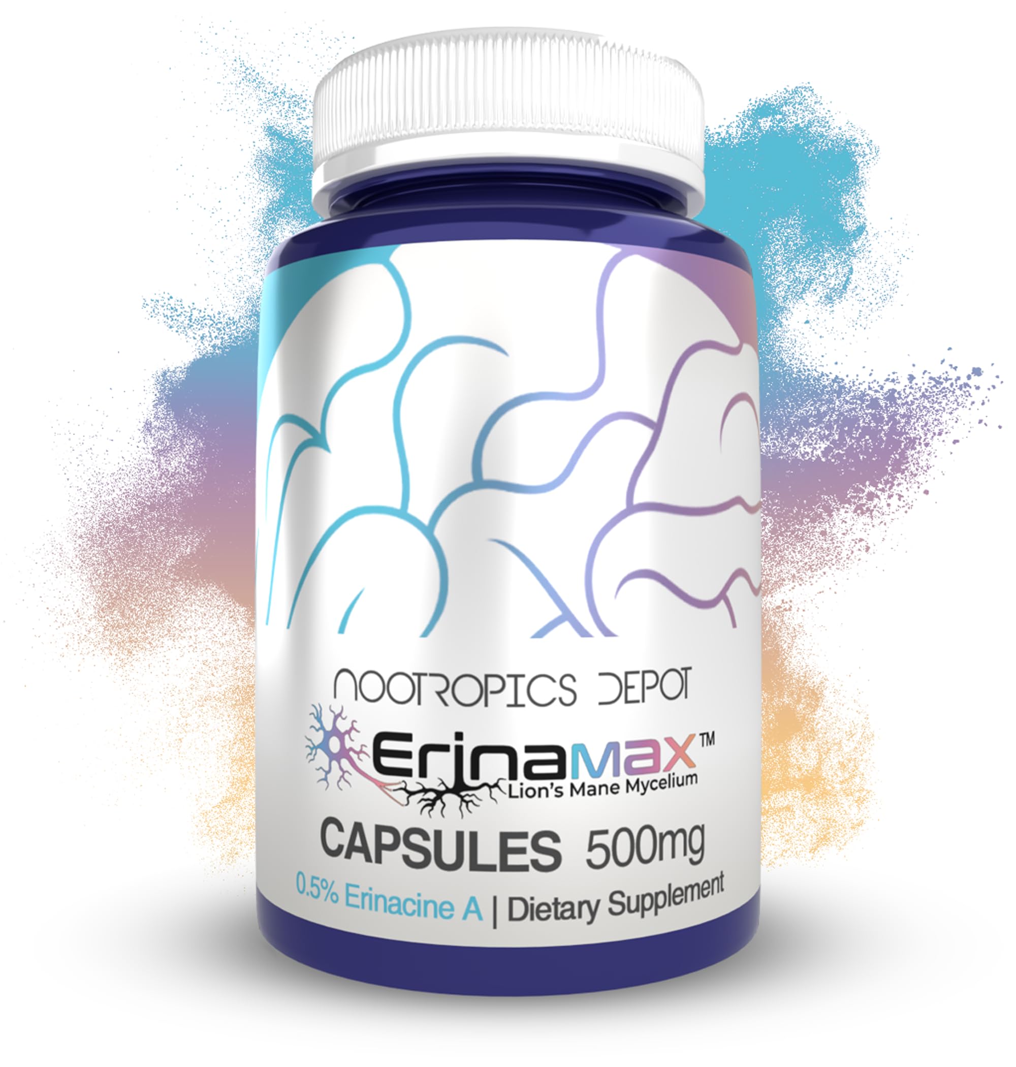 Foto 2 pulgar | Suplemento Nootropics Depot Erinamax Lion's Mane 500 Mg X120 - Venta Internacional.