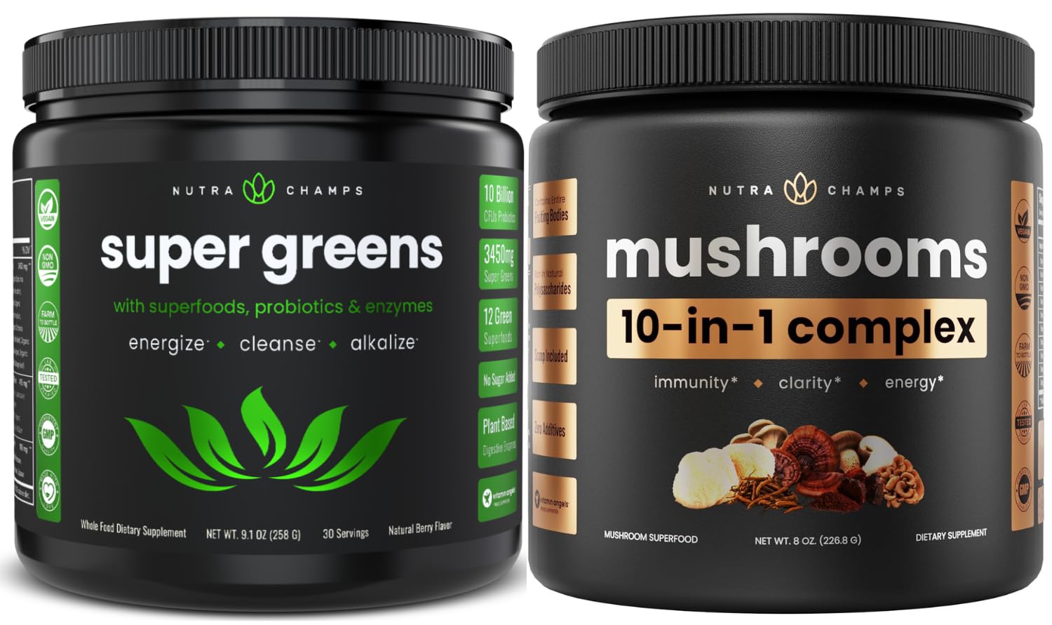 Foto 1 | Suplemento Nutrachamps Super Greens & Super Mushrooms - Venta Internacional.