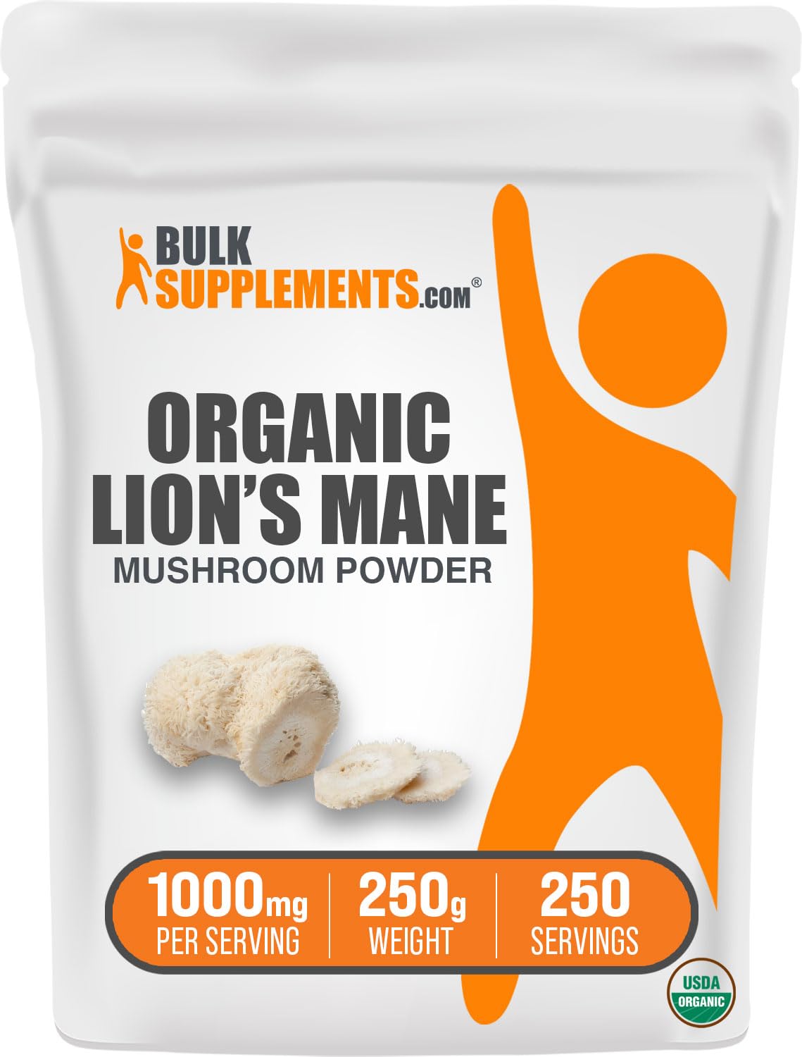 Foto 2 pulgar | Suplemento Bulksupplements.com Organic Lions Mane 250 G - Venta Internacional.