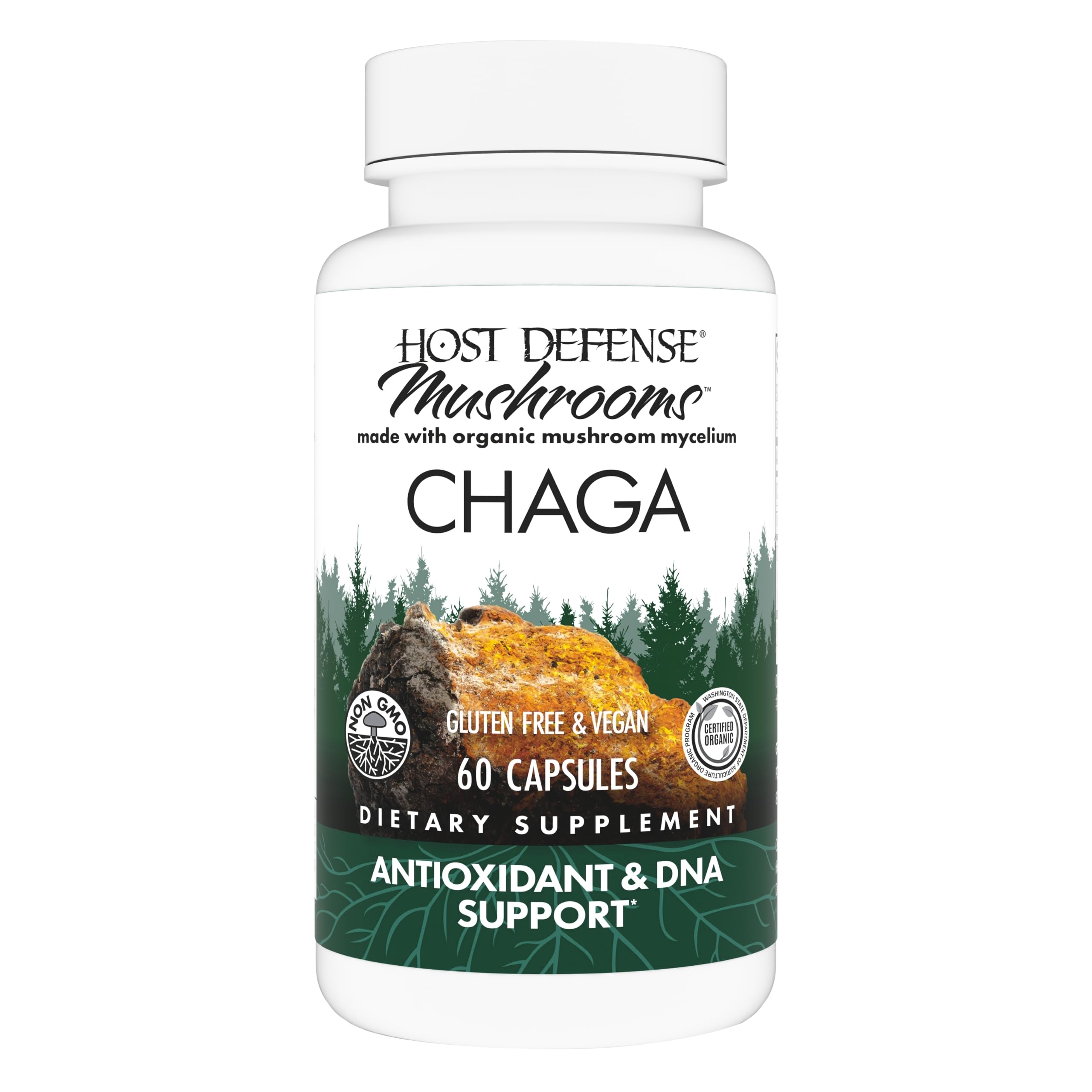 Foto 2 pulgar | Suplemento Host Defense Chaga Cápsulas 60 Cápsulas - Venta Internacional.