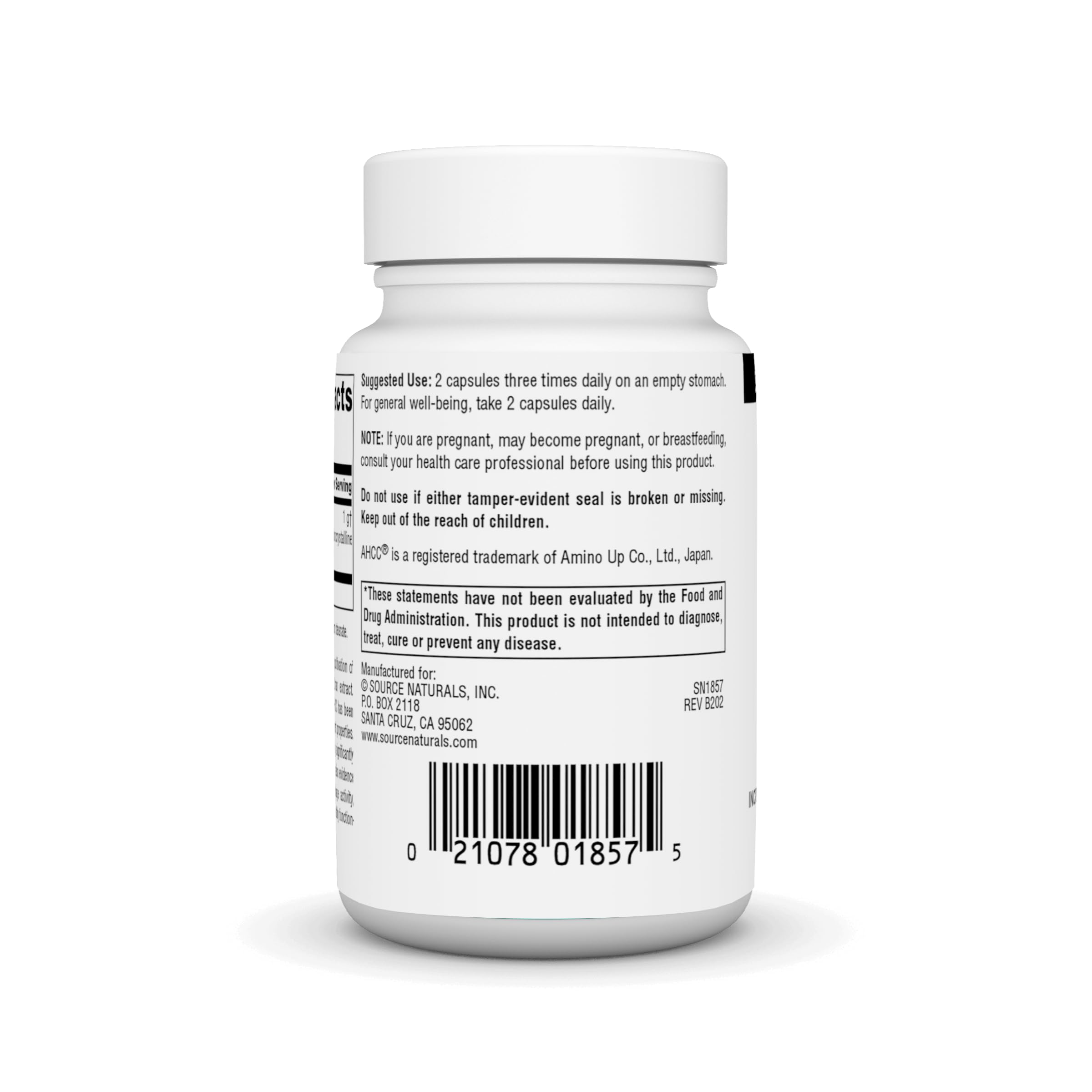 Foto 4 pulgar | Suplemento Source Naturals Ahcc 500 Mg 30 Cápsulas - Venta Internacional.