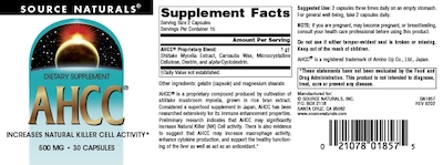 Foto 4 | Suplemento Source Naturals Ahcc 500 Mg 30 Cápsulas - Venta Internacional.