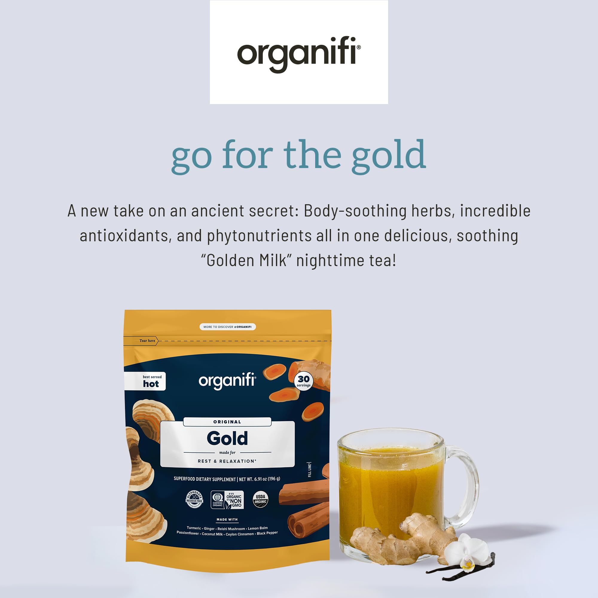 Foto 4 pulgar | Suplemento Organifi Gold Superfood En Polvo, 90 Porciones - Venta Internacional.