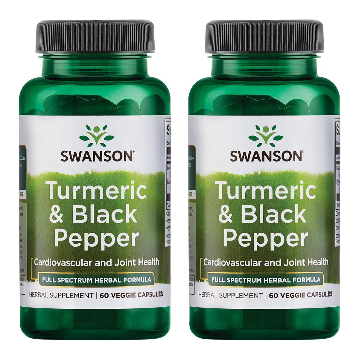 Suplemento Swanson De Cúrcuma Y Pimienta Negra 60 Cápsulas X 2 - Venta Internacional.