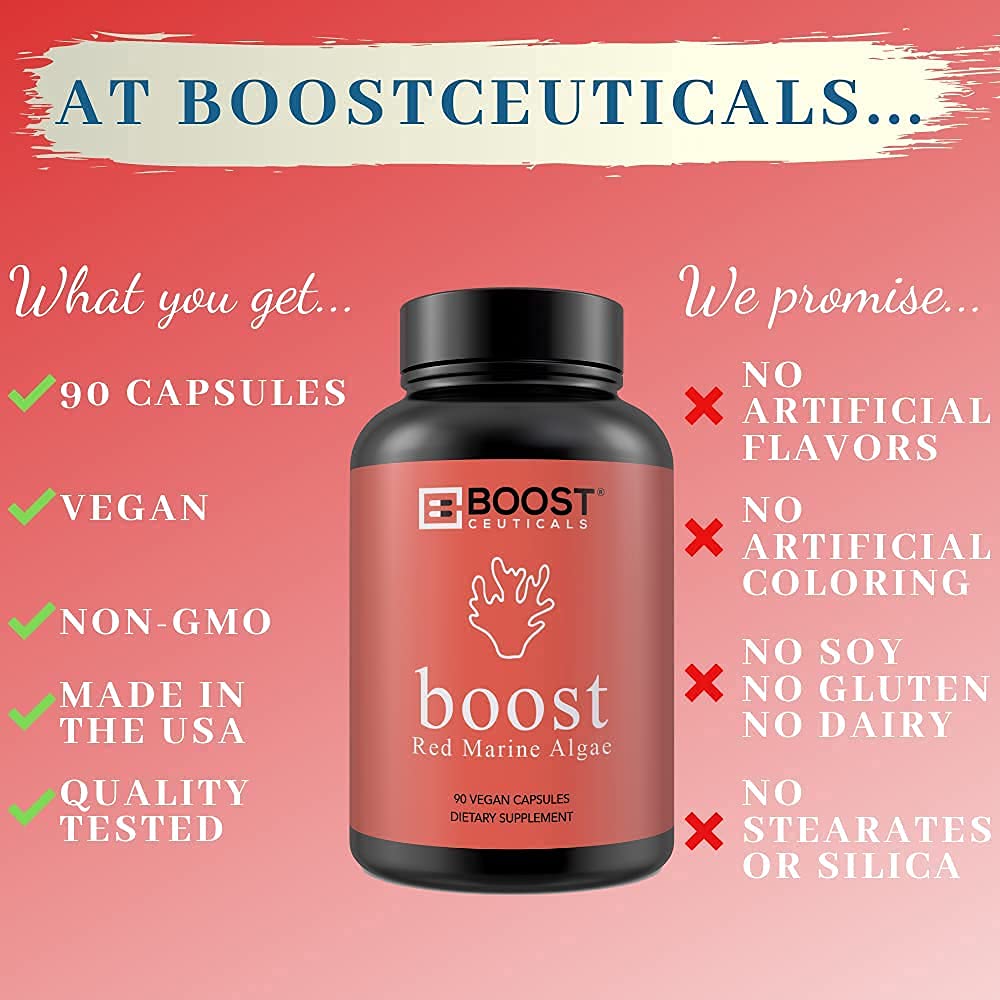Foto 7 pulgar | Algas Marinas Rojas De Supplements Boostceuticals, 450 Mg, 90 Cápsulas - Venta Internacional.