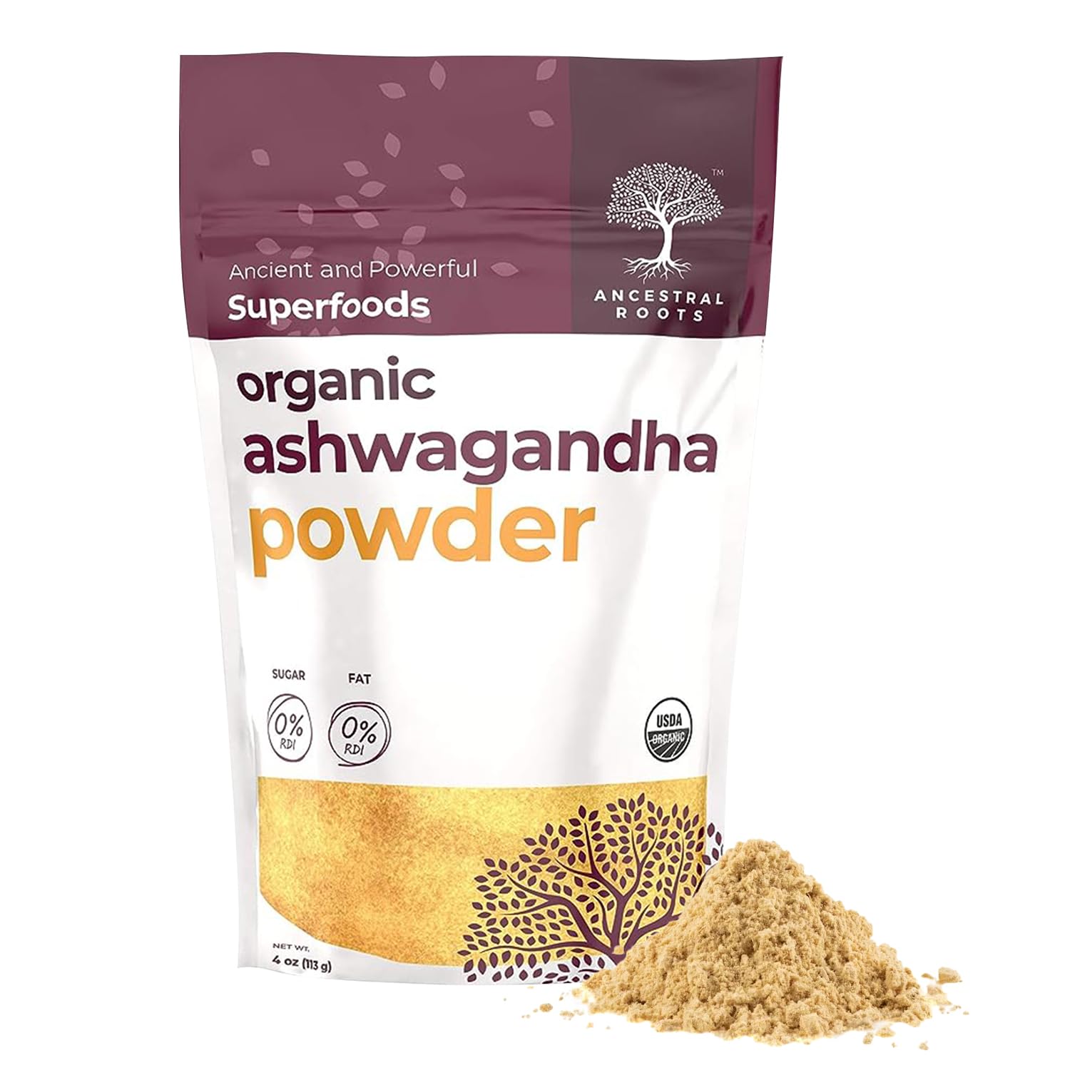 ¡suplemento Omg! Polvo De Raíz De Ashwagandha Organic Meets Good, 120 Ml - Venta Internacional.