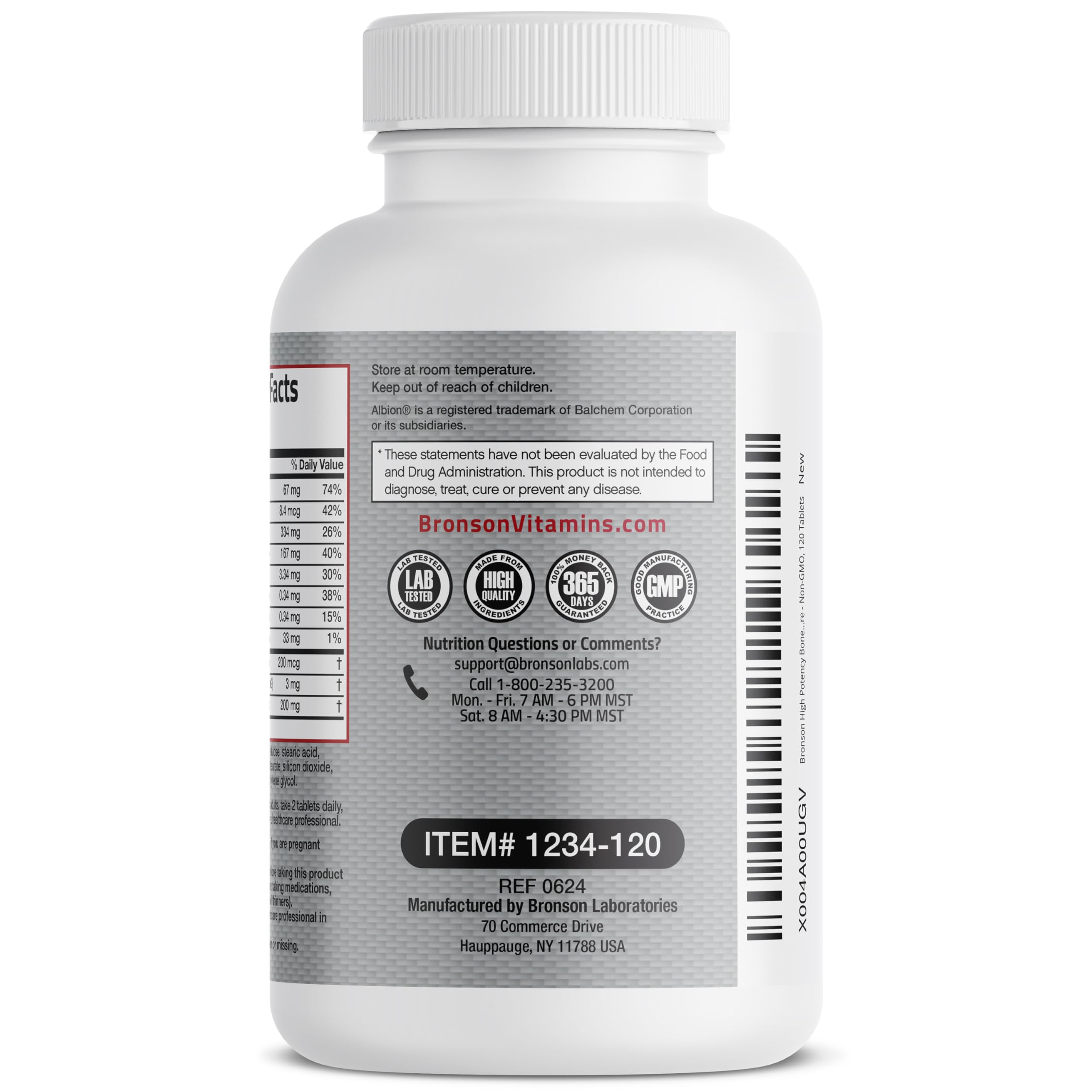 Foto 6 pulgar | Suplemento Bronson Bone Health & Strength Complex 120 Comprimidos - Venta Internacional.