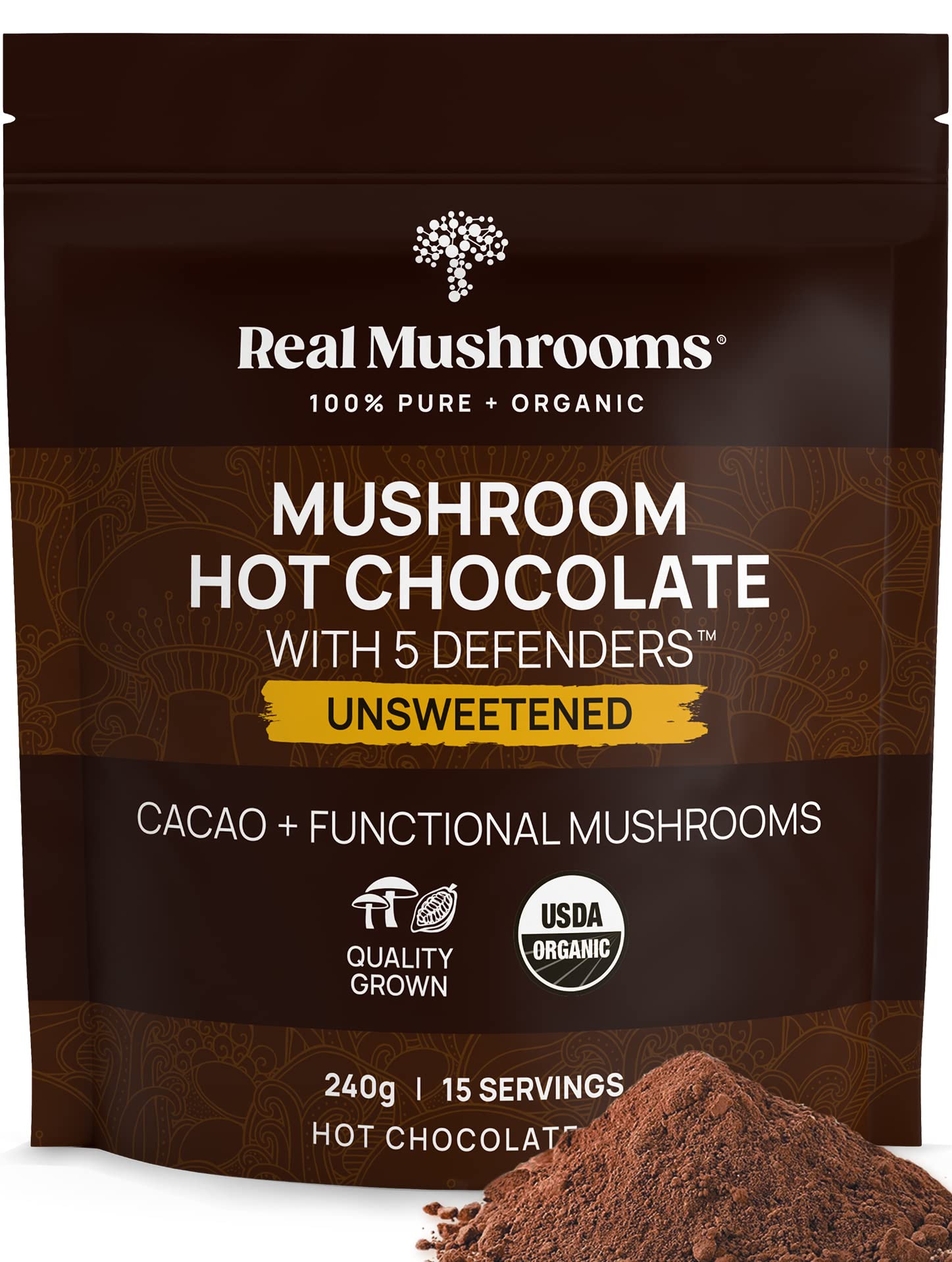 Foto 2 pulgar | Mezcla De Chocolate Caliente Con Hongos Reales, 5 Defenders, 15 Porciones - Venta Internacional.