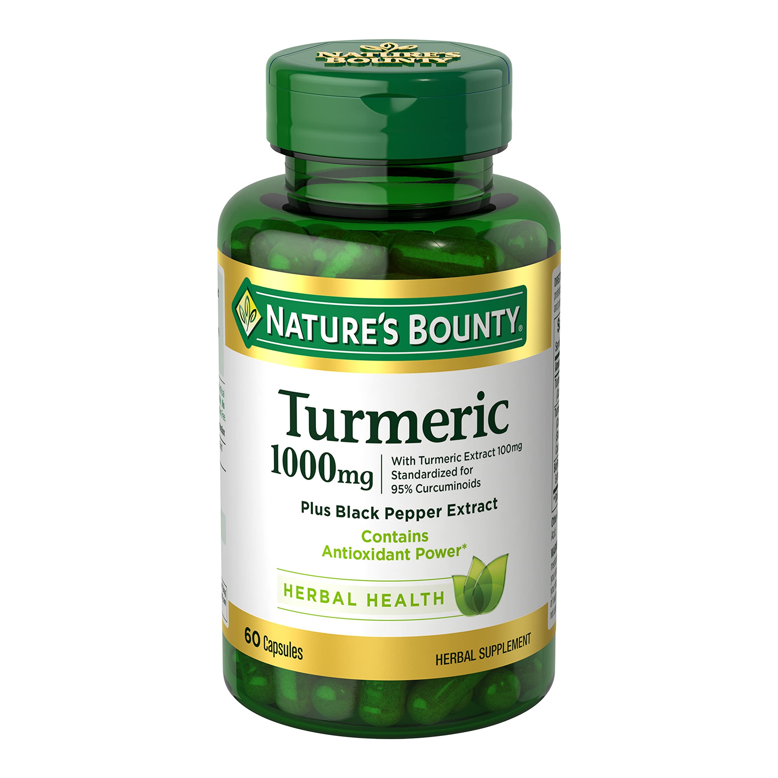 Foto 2 pulgar | Suplemento Nature's Bounty Turmeric 1000 Mg 60 Cápsulas - Venta Internacional.