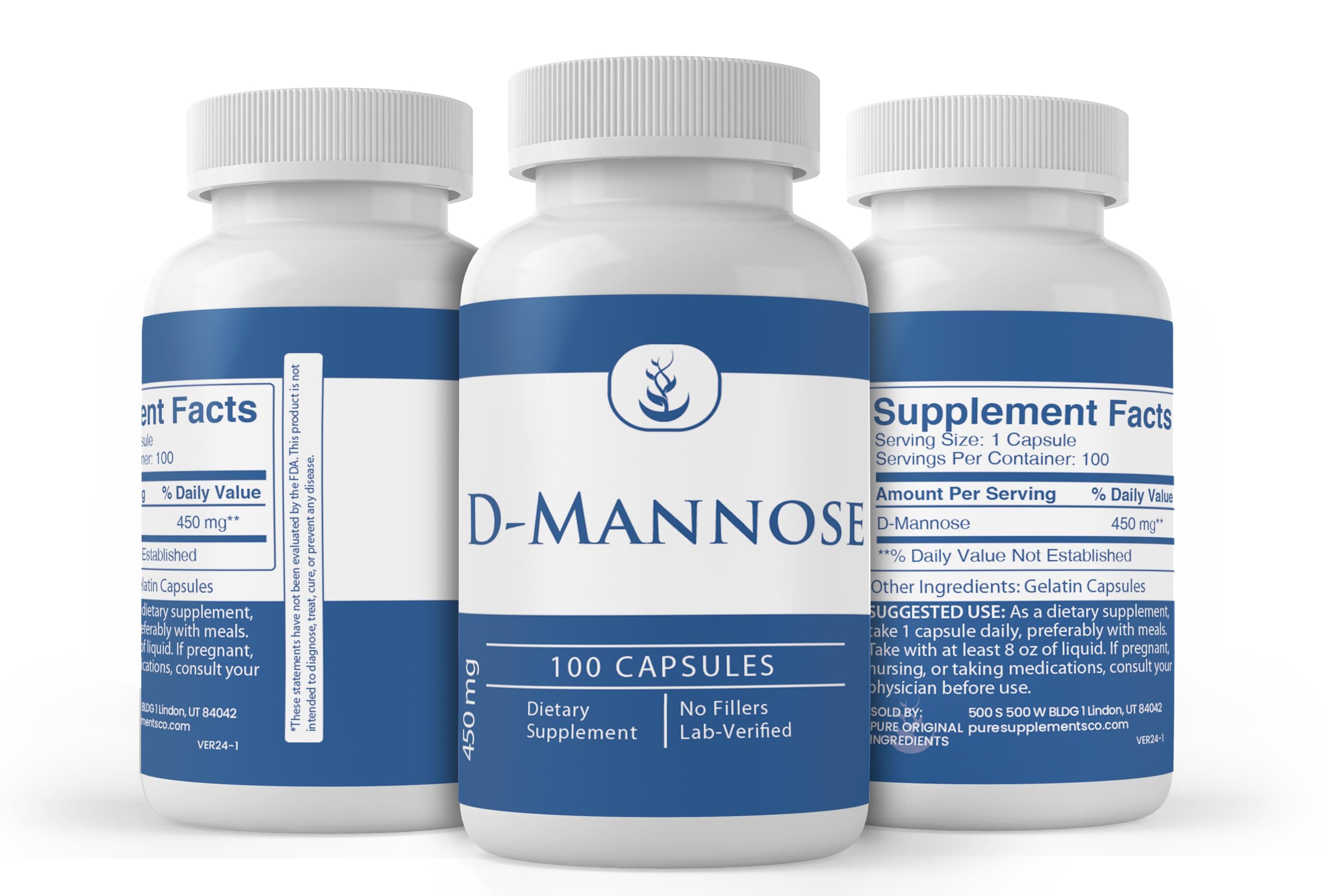 Foto 4 | Suplemento Pure Original Ingredients D-manose 100 Cápsulas - Venta Internacional.