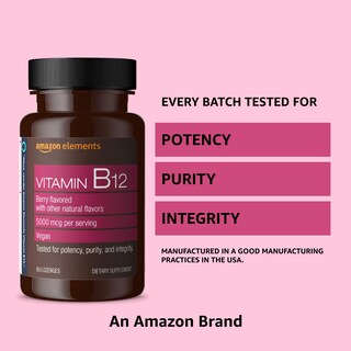 Foto 7 | Suplemento Amazon Elements De Vitamina B12 Y Metilcobalamina 5000 Mcg - Venta Internacional.