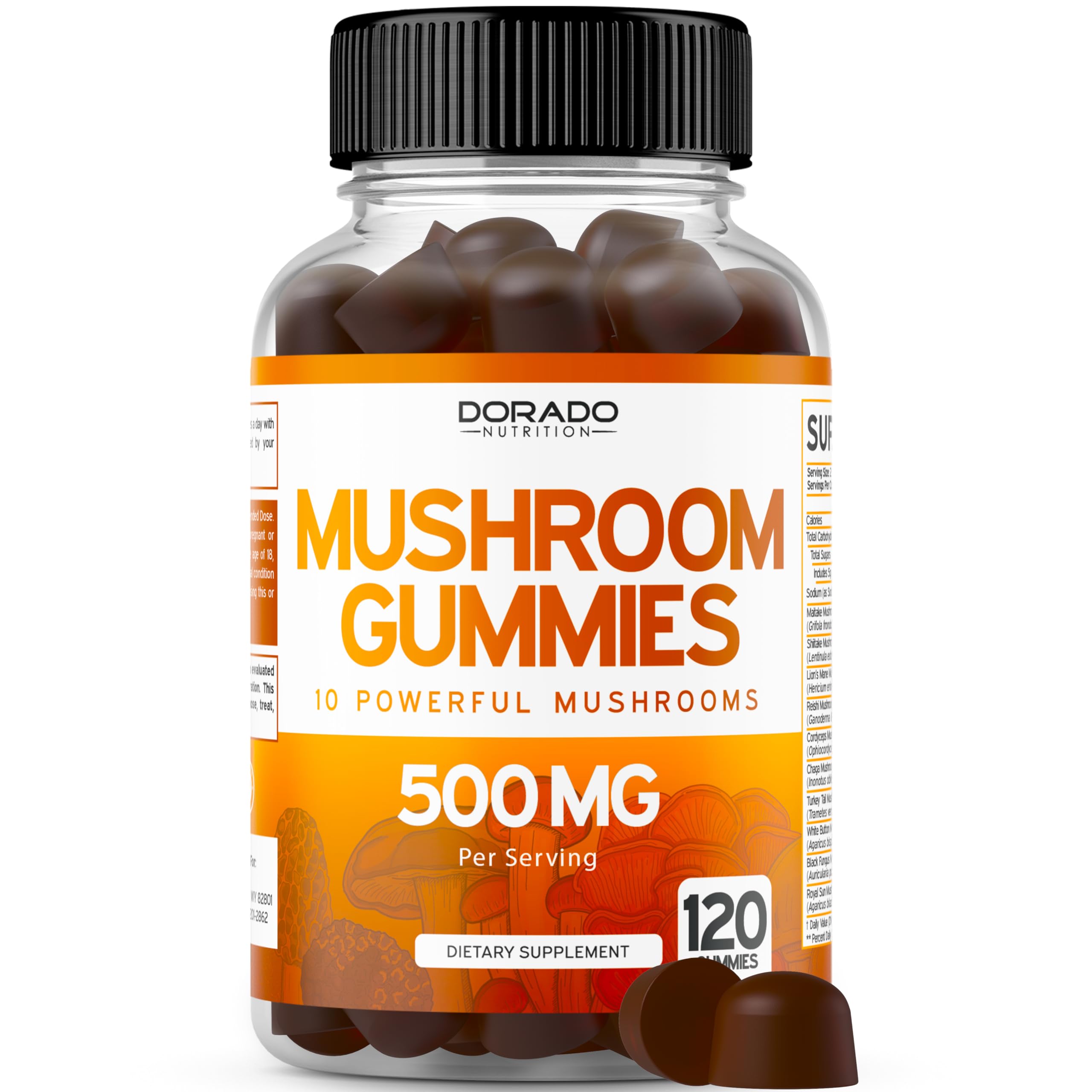 Foto 2 pulgar | Suplemento Gummies Dorado Nutrition Mushroom 10 En 1 120u - Venta Internacional.