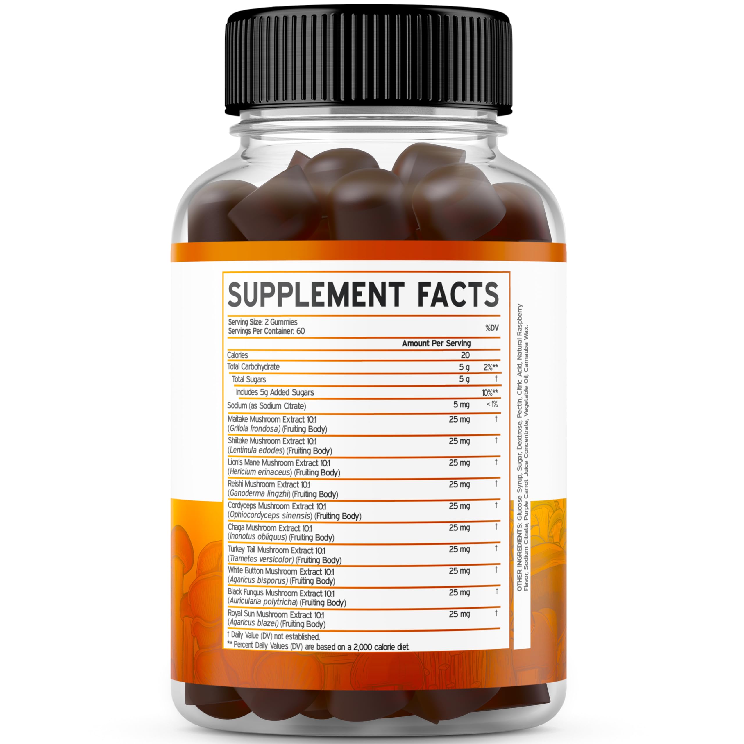 Foto 3 pulgar | Suplemento Gummies Dorado Nutrition Mushroom 10 En 1 120u - Venta Internacional.