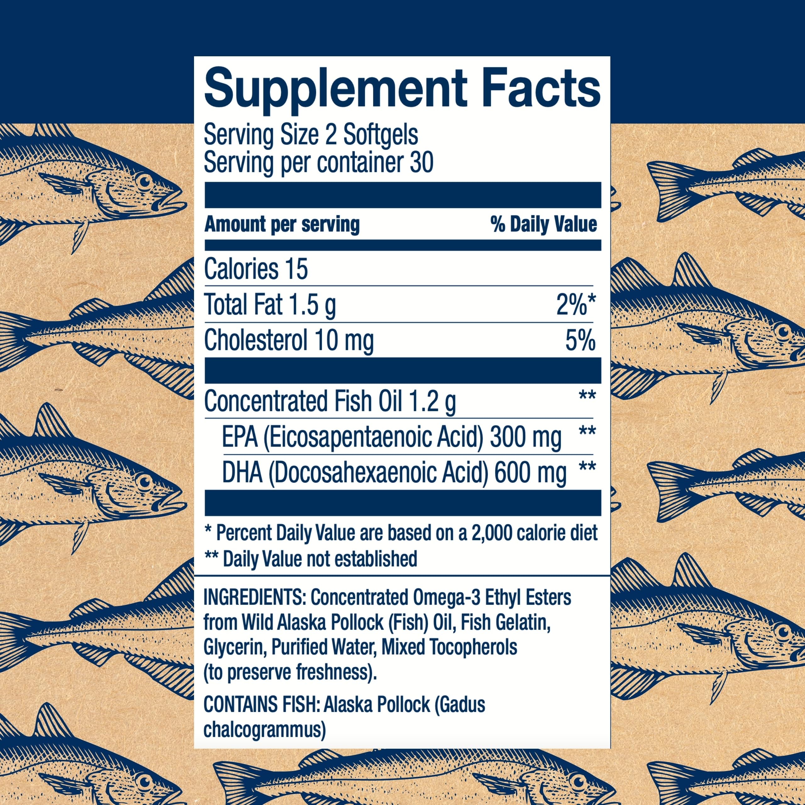 Foto 3 pulgar | Suplemento Wiley's Finest Wild Fish Oil Peak Dha 60 Cápsulas Blandas - Venta Internacional.