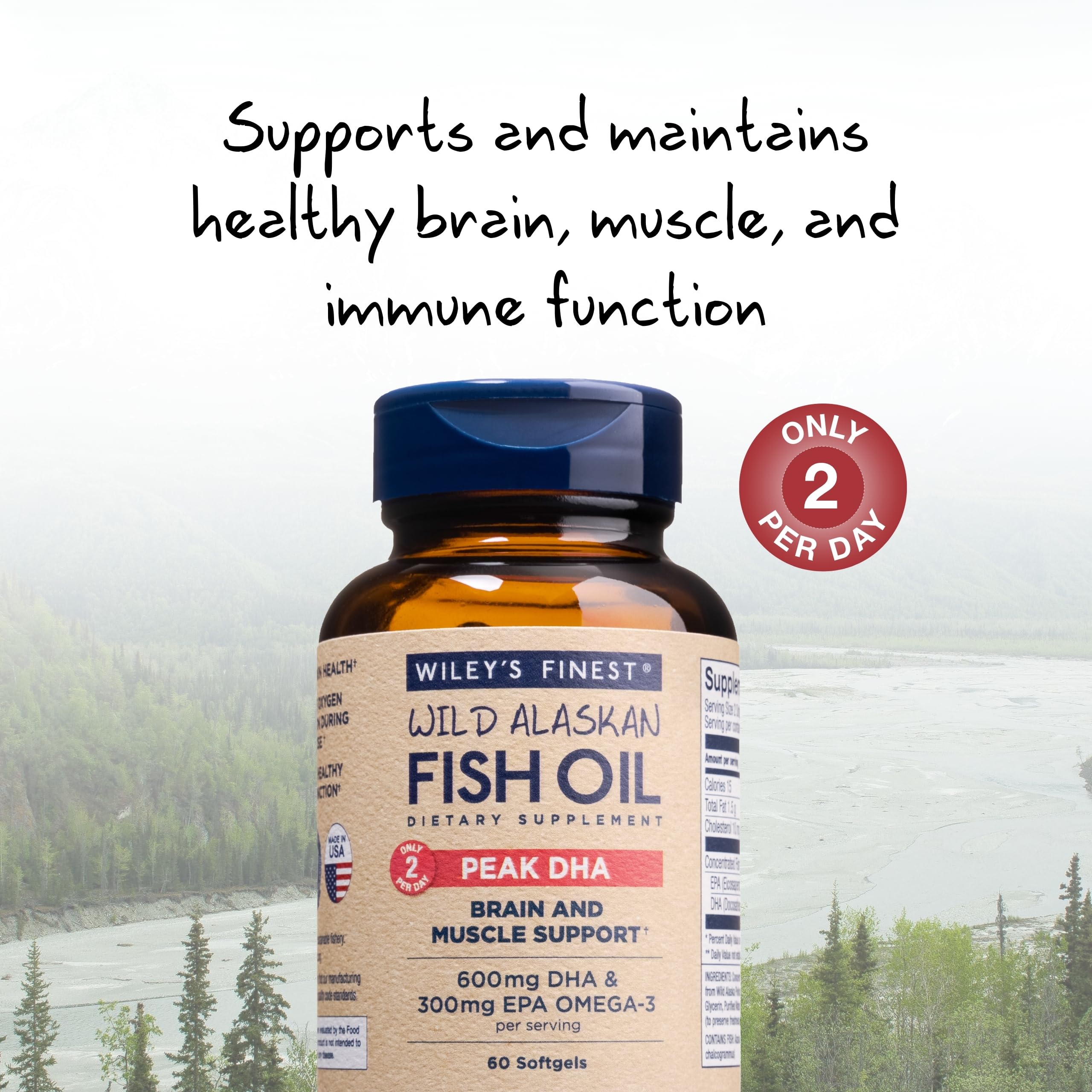 Foto 4 pulgar | Suplemento Wiley's Finest Wild Fish Oil Peak Dha 60 Cápsulas Blandas - Venta Internacional.