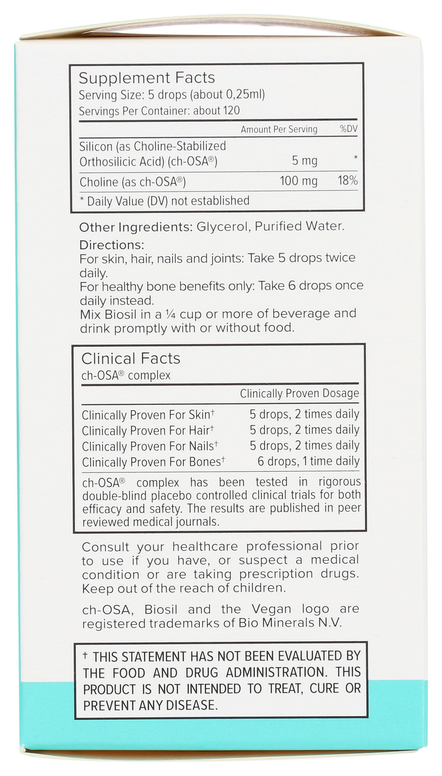 Foto 8 pulgar | Suplemento Natural Factors Biosil Beauty Bones Joints 30 Ml - Venta Internacional