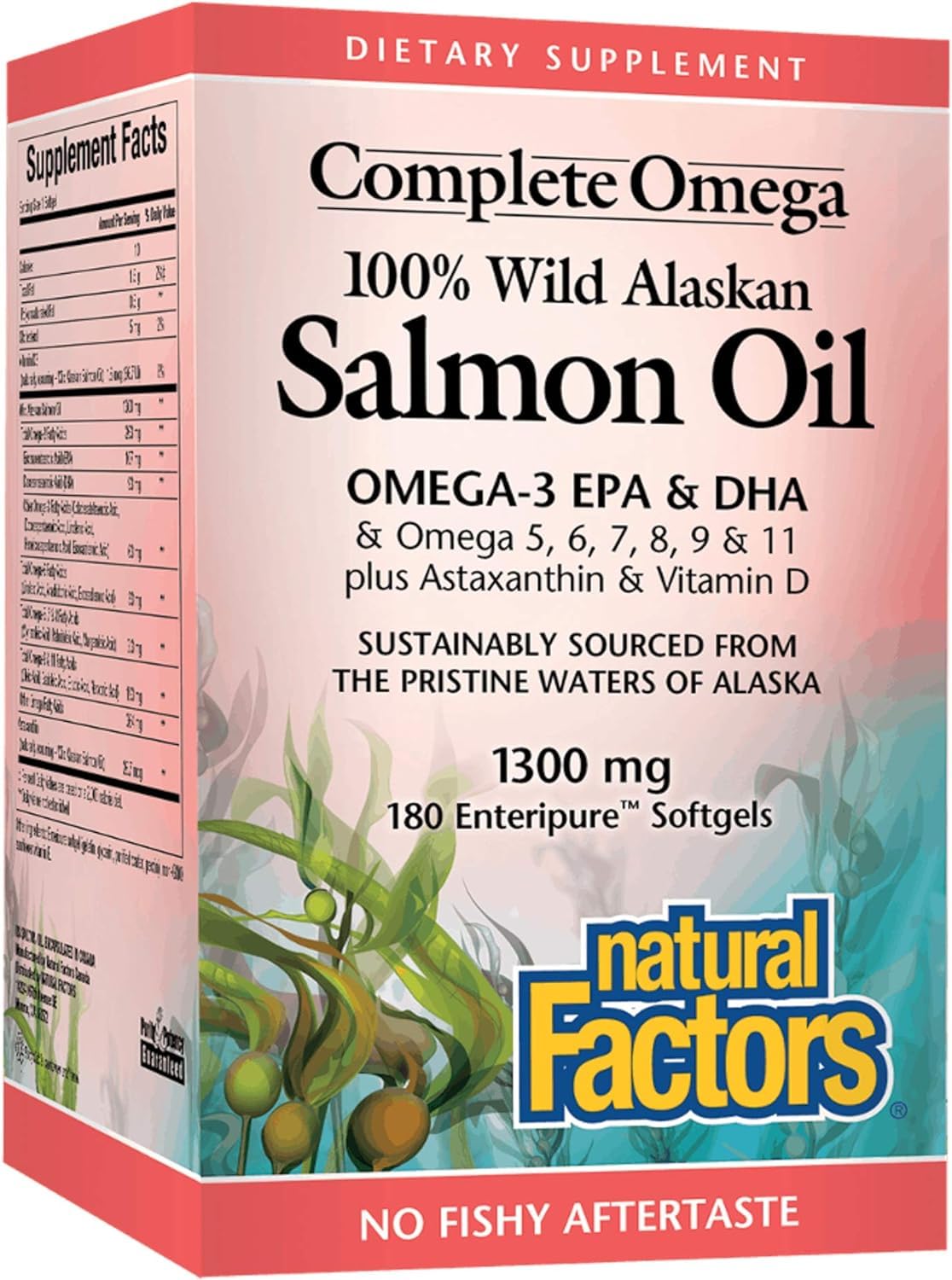 Foto 1 | Complemente El Aceite Completo De Salmón Salvaje Omega Natural Factors - Venta Internacional