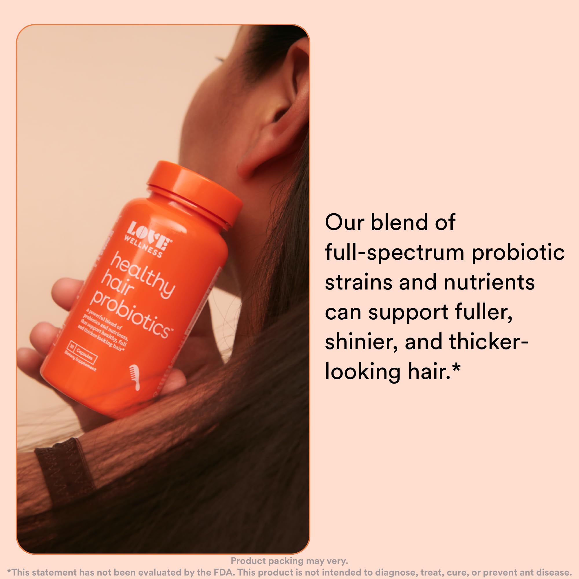 Foto 4 pulgar | Probióticos Supplement Love Wellness Healthy Hair 30 Cápsulas - Venta Internacional.