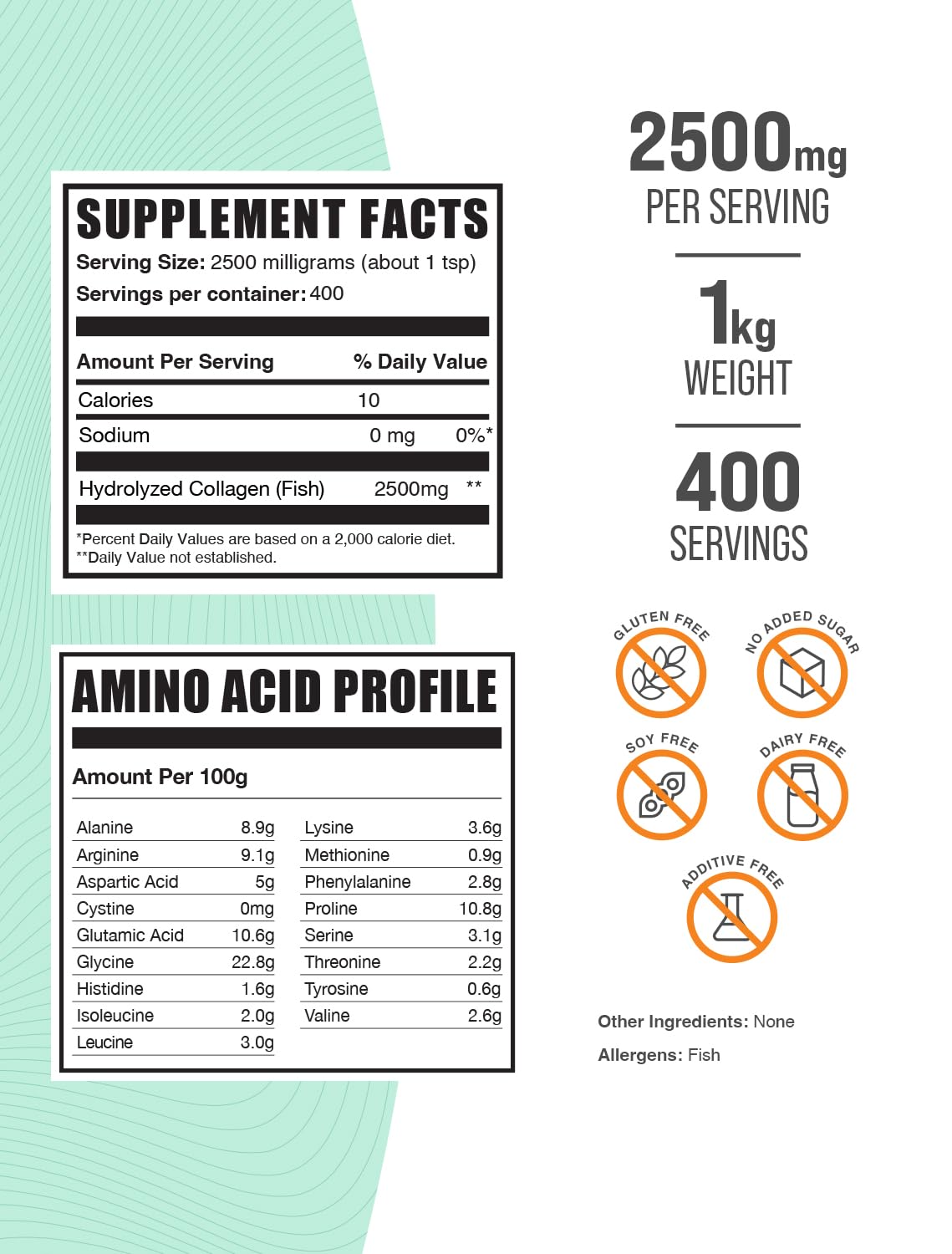 Foto 3 pulgar | Suplemento De Colágeno Bulksupplements.com Marine 1 Kg - Venta Internacional.