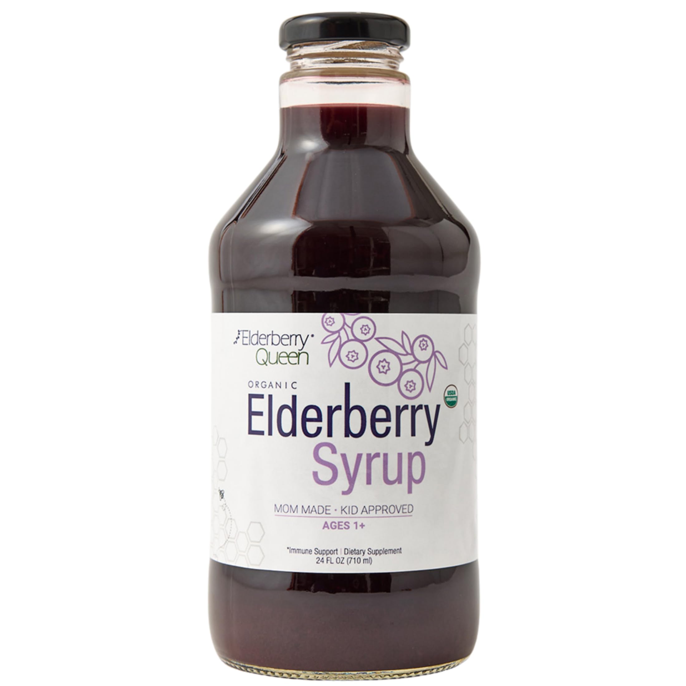 Foto 2 pulgar | Sirope de Saúco Elderberry Queen Organic 710 ml para Apoyar el Sistema Inmunitario - Venta Internacional
