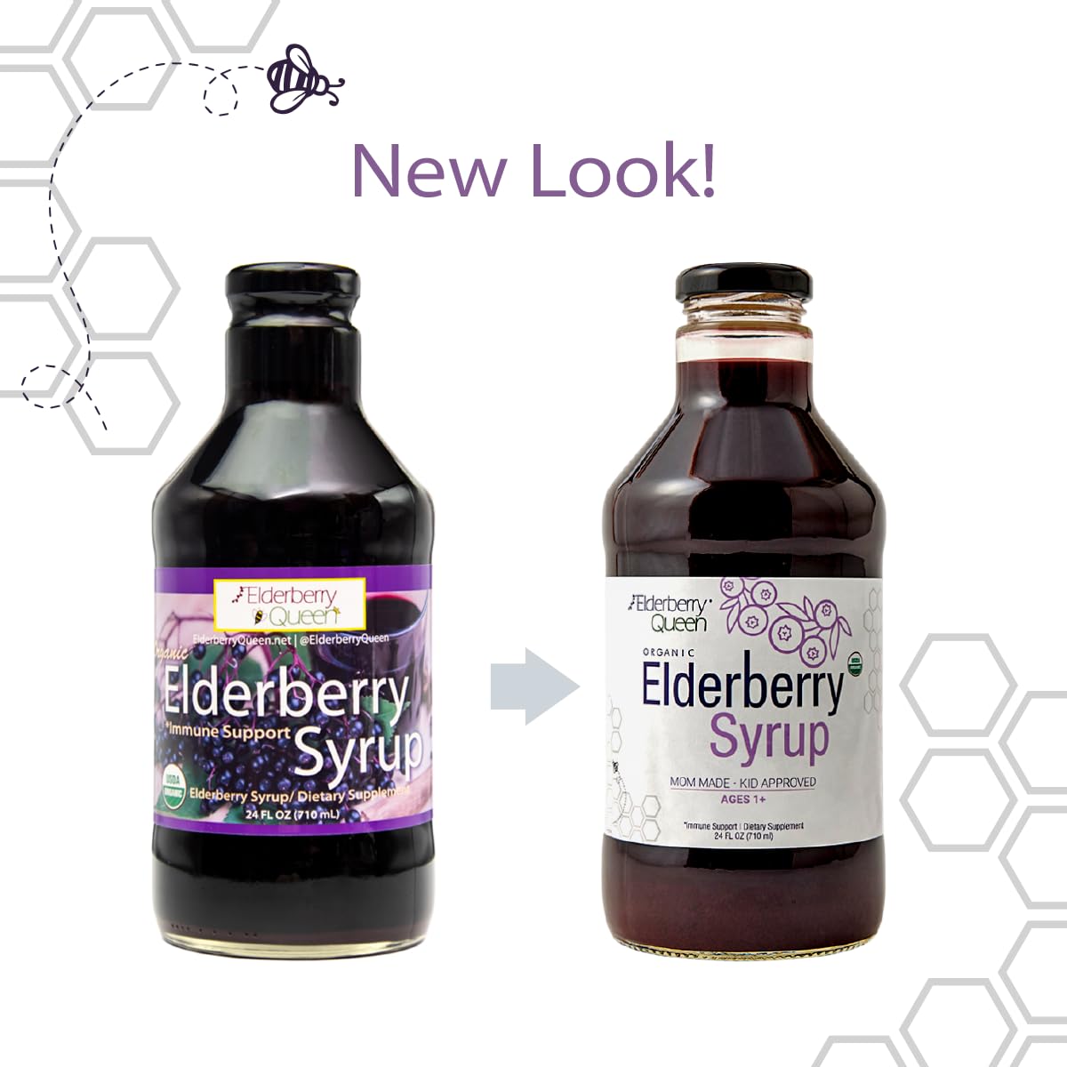 Foto 3 pulgar | Sirope de Saúco Elderberry Queen Organic 710 ml para Apoyar el Sistema Inmunitario - Venta Internacional