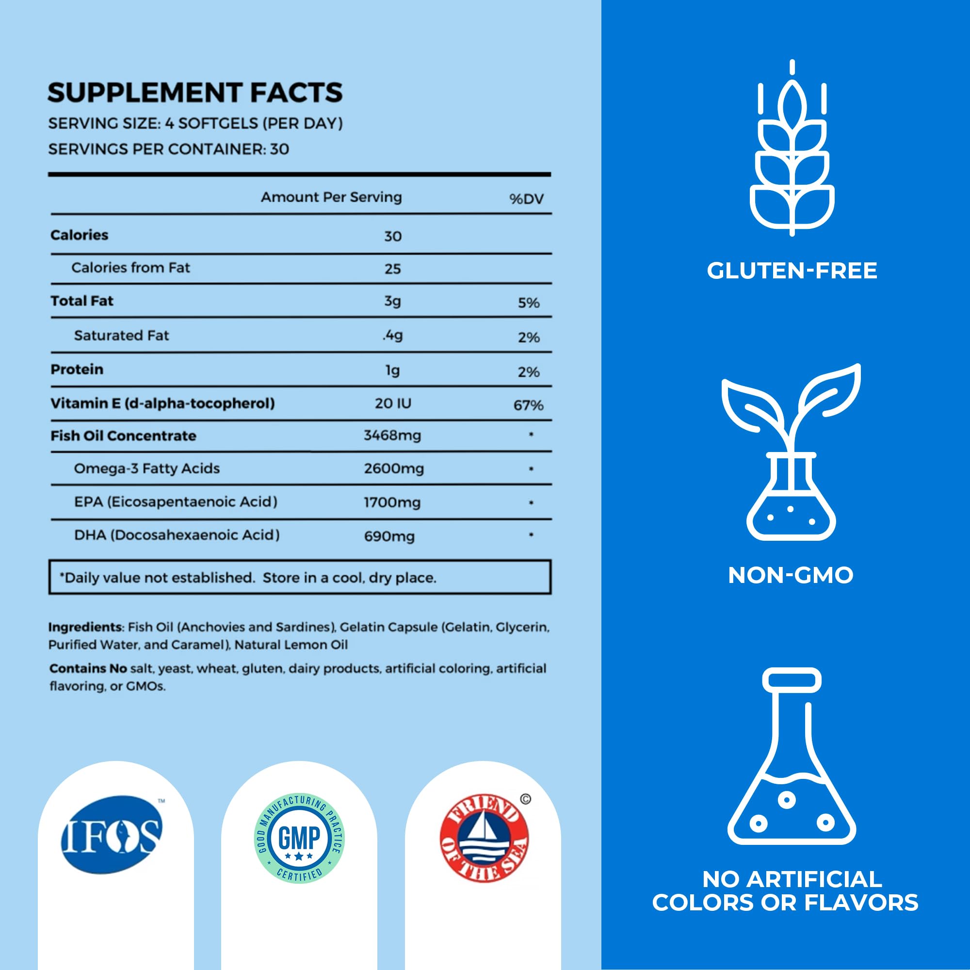 Foto 6 pulgar | Suplementos de Aceite de Pescado Omapure Omega-3 con 120 Cápsulas Blandas - Venta Internacional