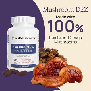 Foto 2 | Suplementos de Zinc con Hongos Auténticos con Vitamina D2 120 Unidades- Venta Internacional