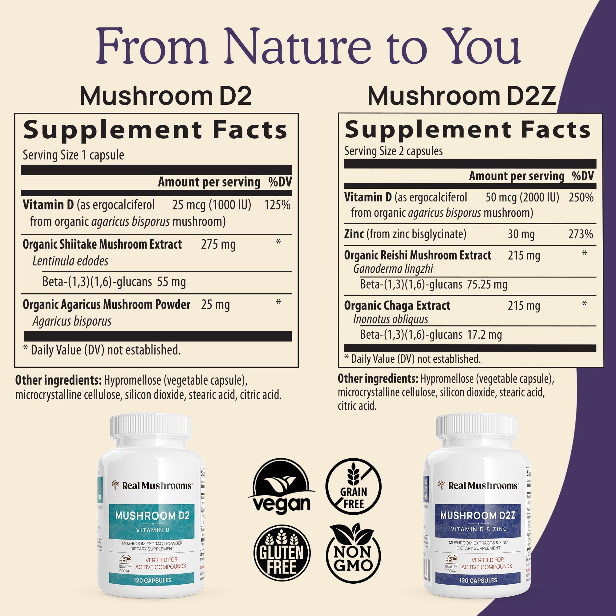 Foto 4 pulgar | Suplementos de Zinc con Hongos Auténticos con Vitamina D2 120 Unidades- Venta Internacional